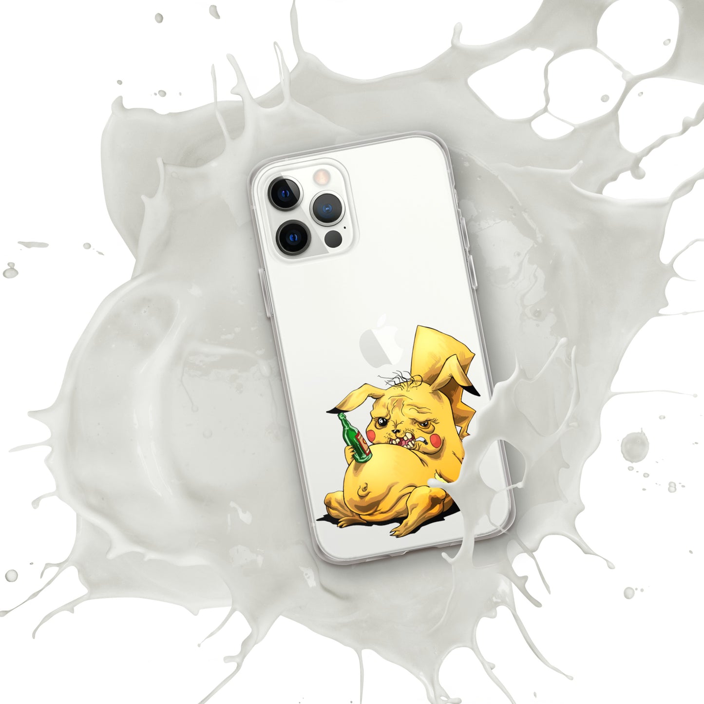 Case for iPhone Crazy Pikachu art DrinkandArt