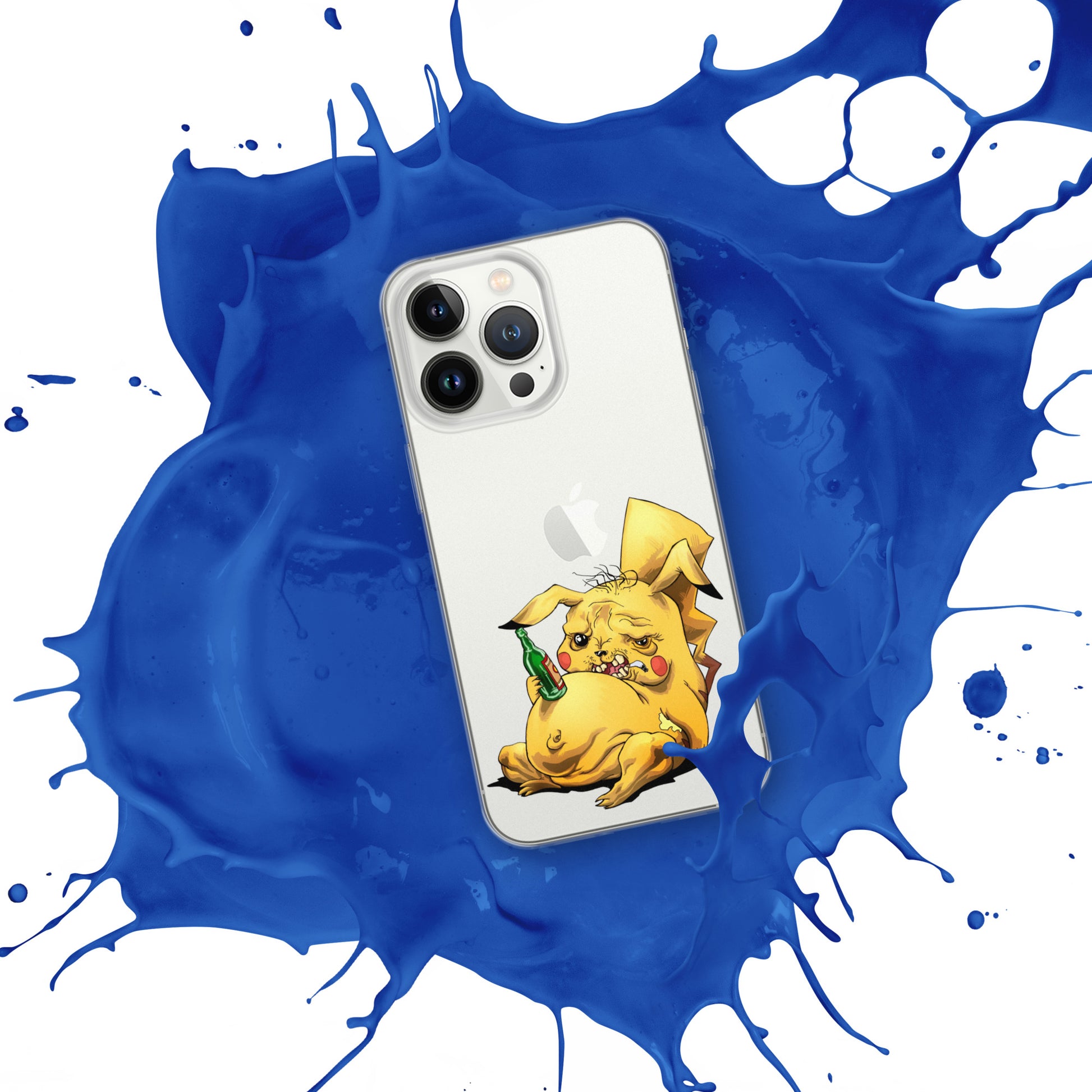 Case for iPhone Crazy Pikachu art DrinkandArt