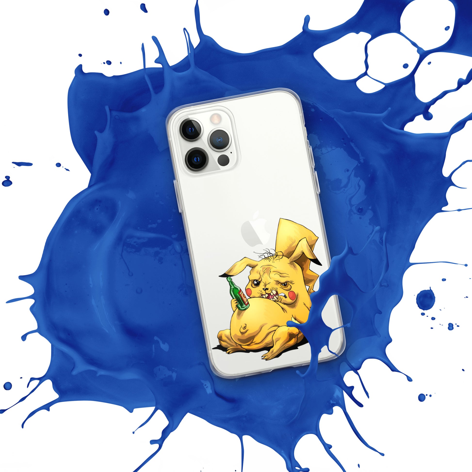 Case for iPhone Crazy Pikachu art DrinkandArt