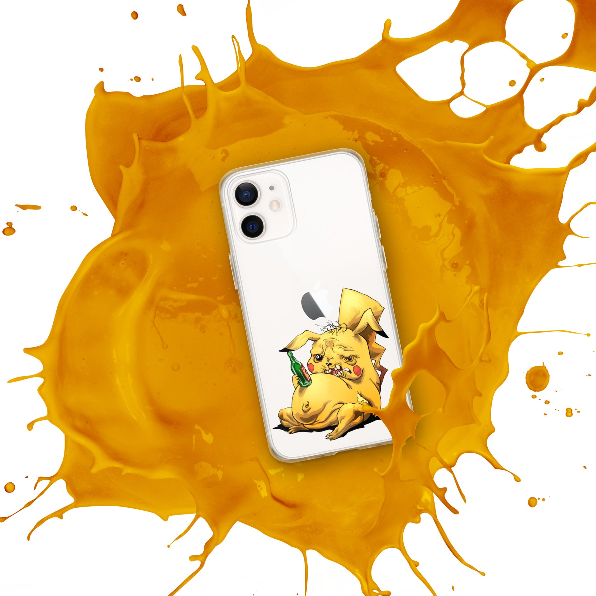 Case for iPhone Crazy Pikachu art DrinkandArt