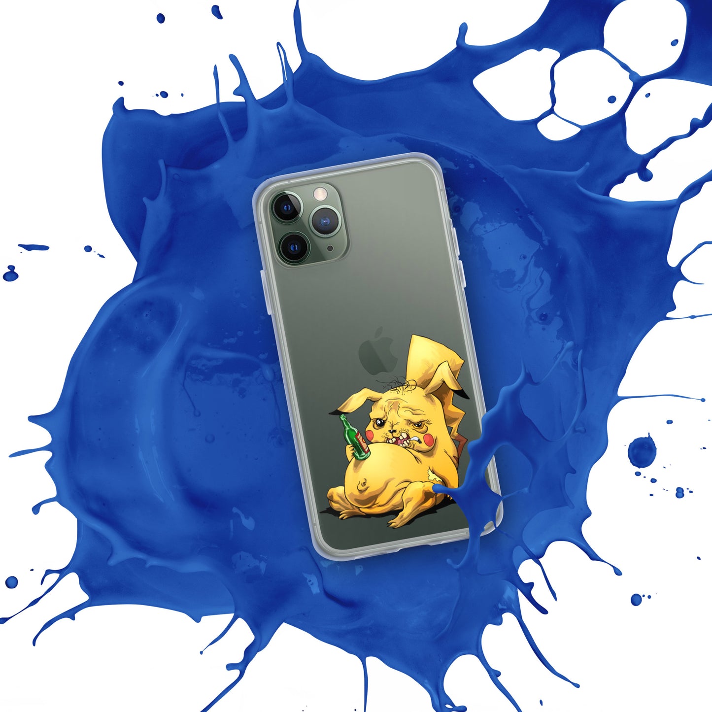 Case for iPhone Crazy Pikachu art DrinkandArt