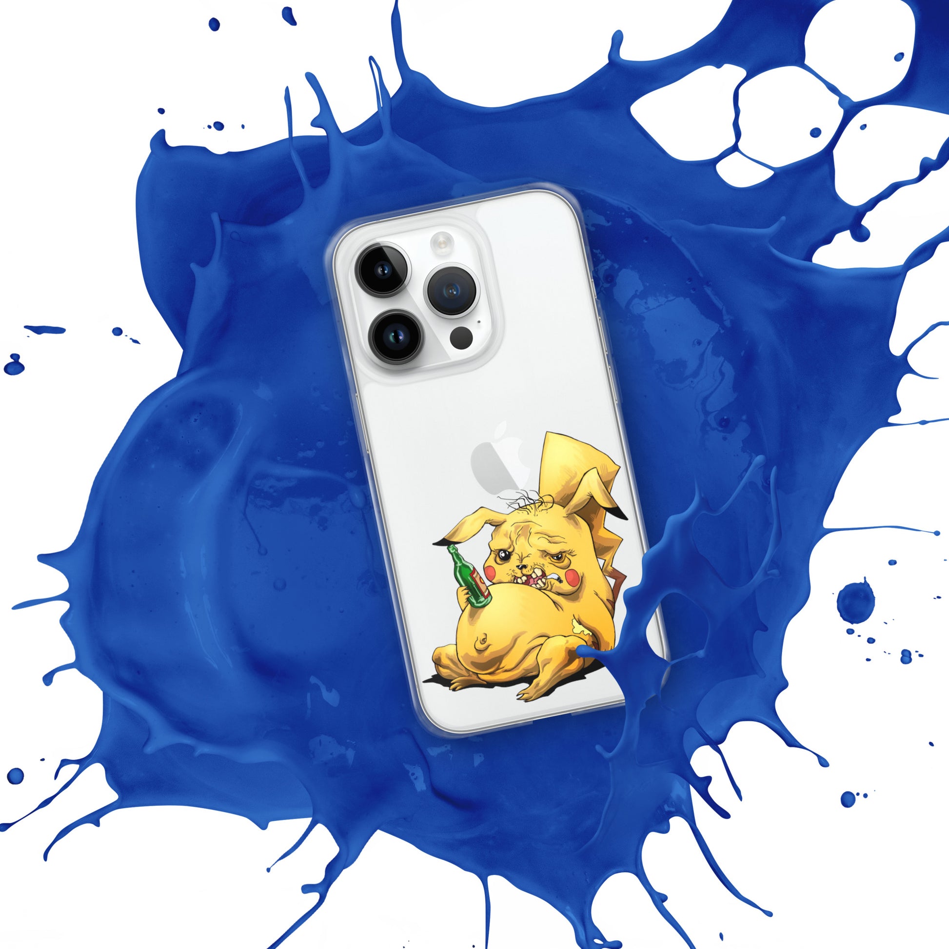 Case for iPhone Crazy Pikachu art DrinkandArt