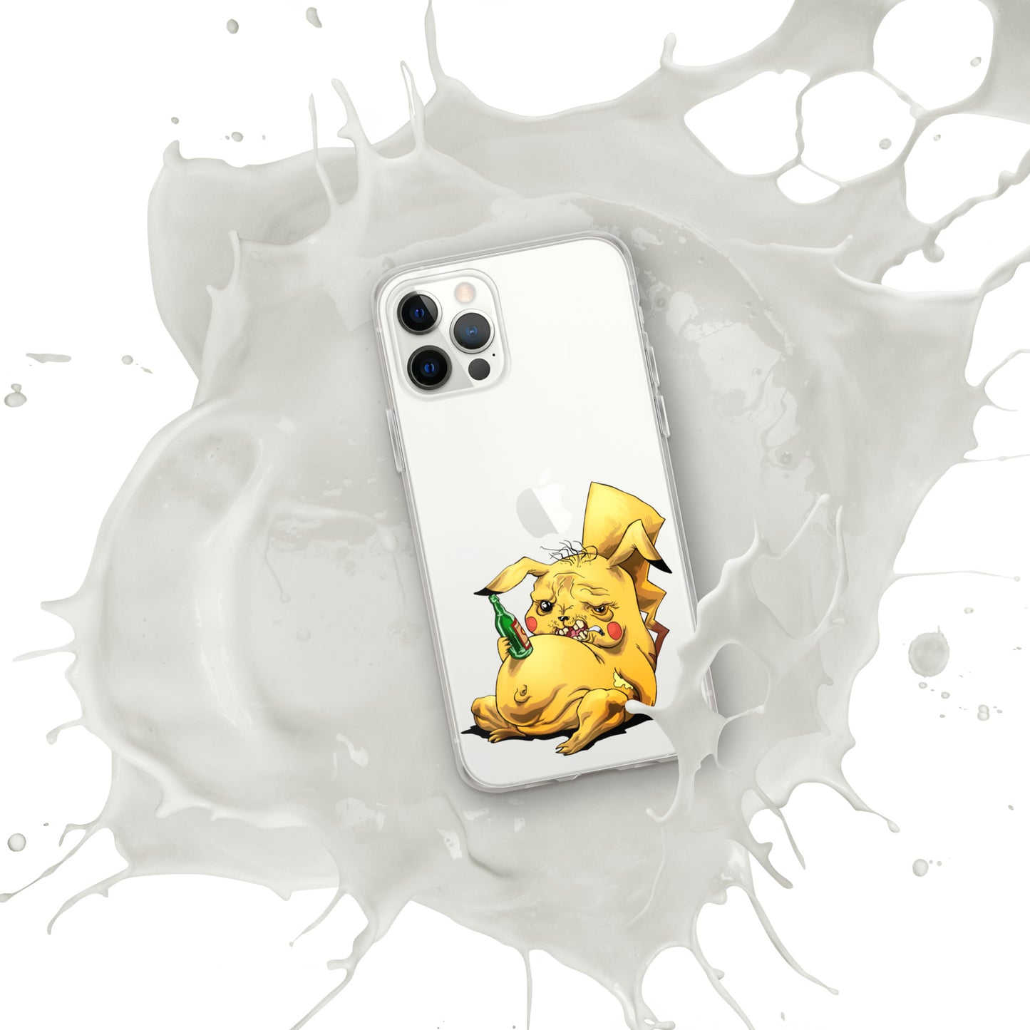 Case for iPhone Crazy Pikachu art DrinkandArt