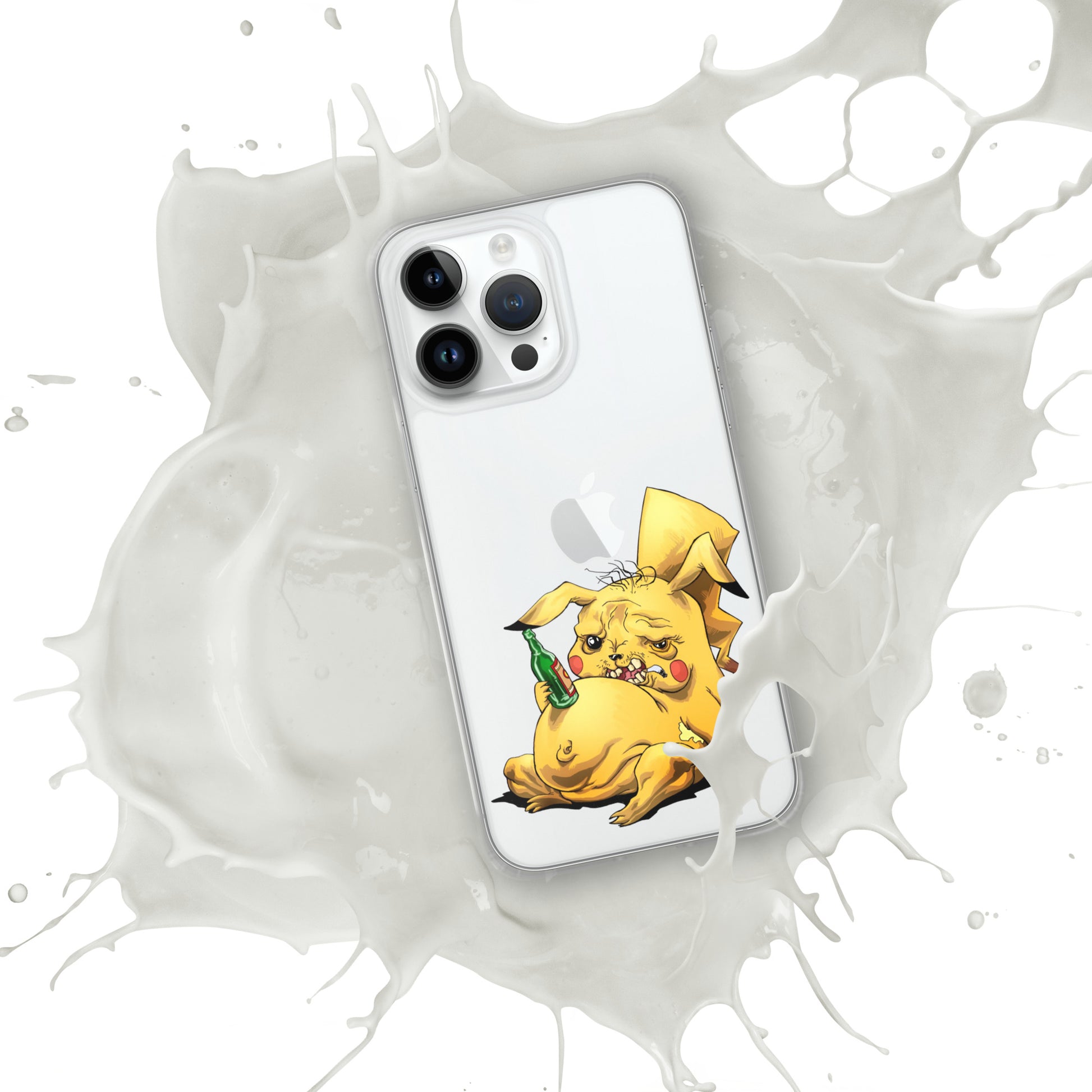 Case for iPhone Crazy Pikachu art DrinkandArt