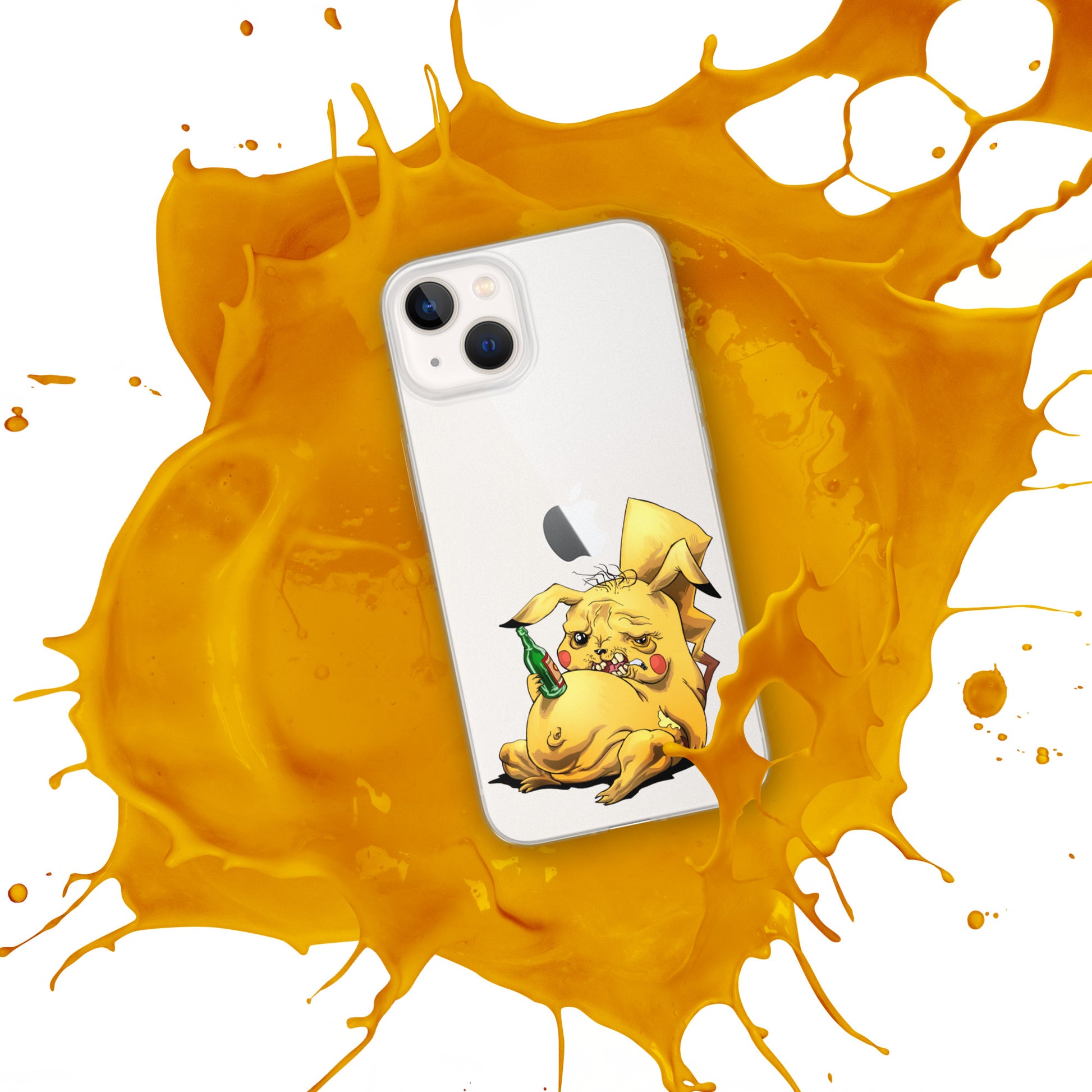 Case for iPhone Crazy Pikachu art DrinkandArt