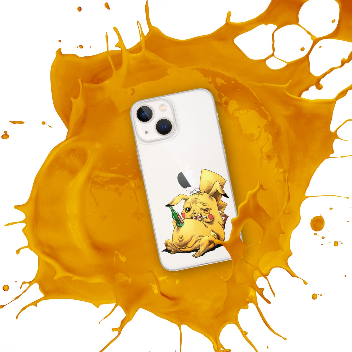 Case for iPhone Crazy Pikachu art DrinkandArt