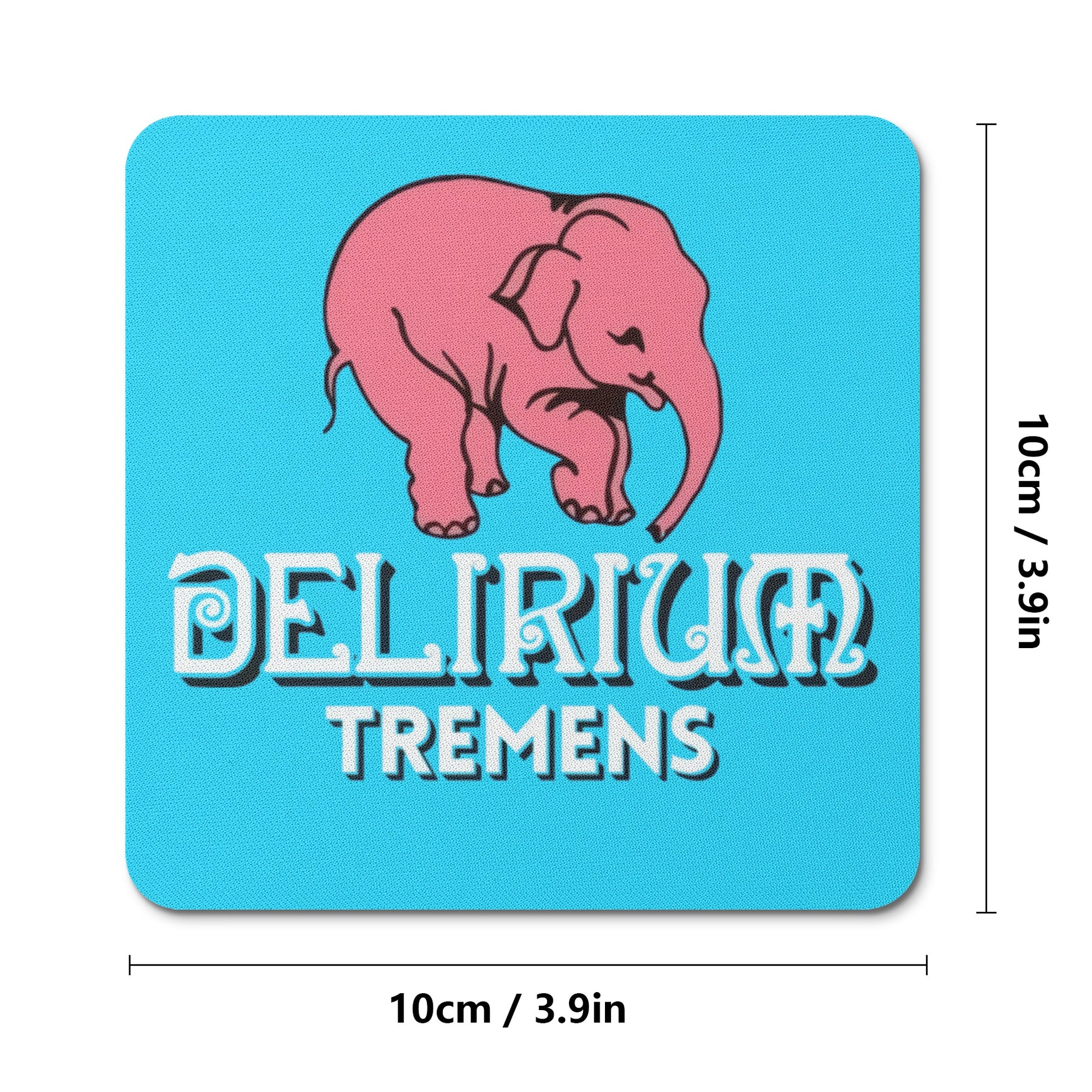 Coasters Sets Delirium tremens logo DrinkandArt