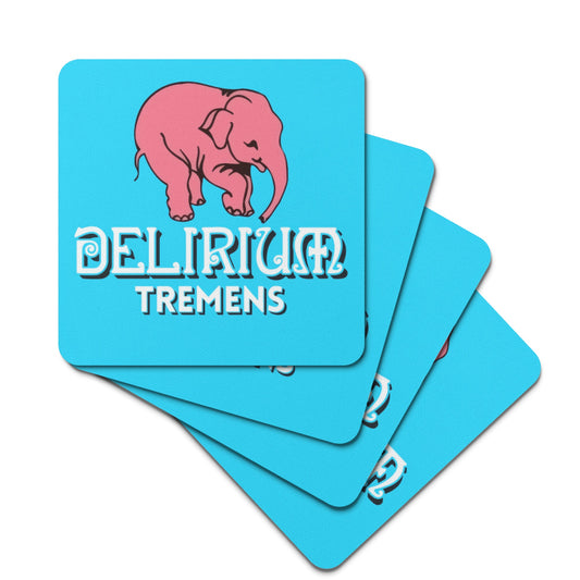 Coasters Sets Delirium tremens logo DrinkandArt