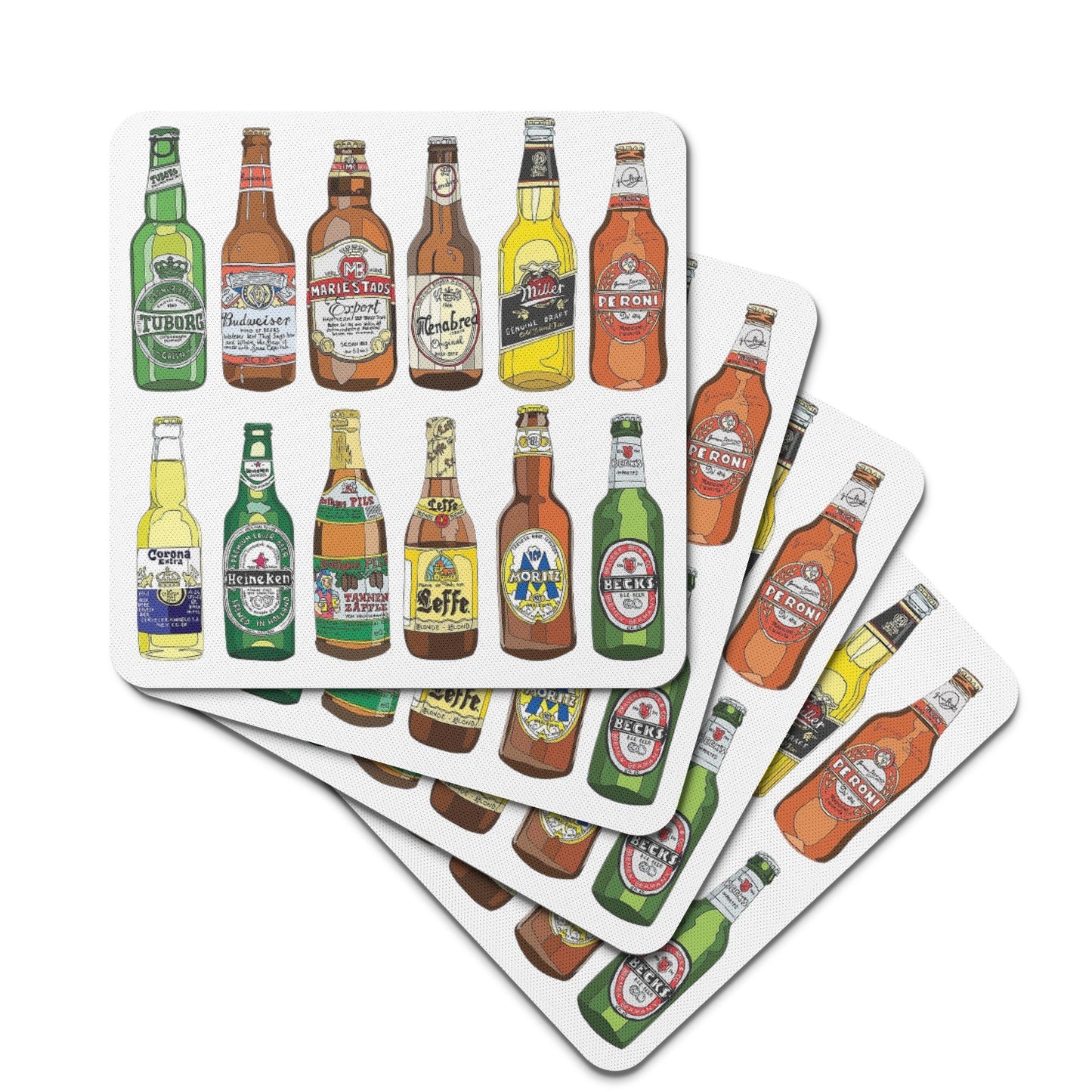 Coasters Sets famous world famous beer DrinkandArt