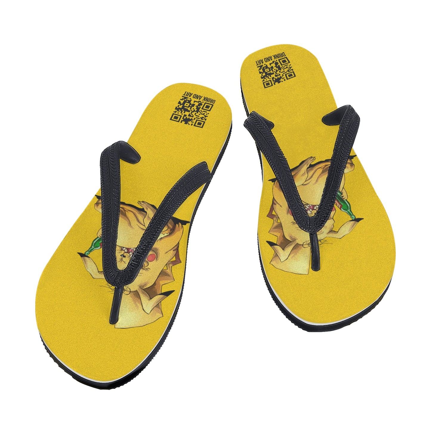 Flip Flops drunk Pikachu DrinkandArt