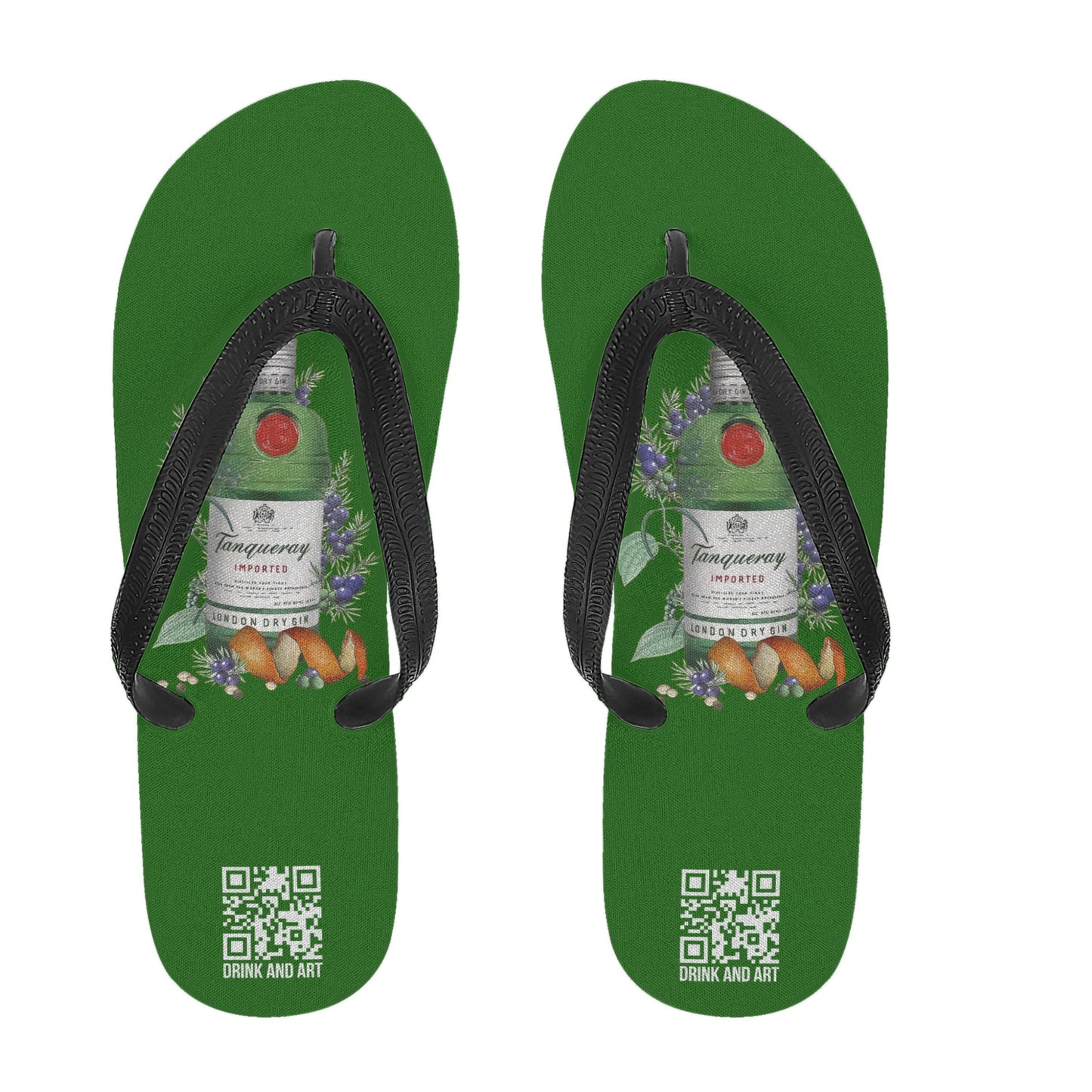 Flip Flops gin Tanqueray floral art DrinkandArt