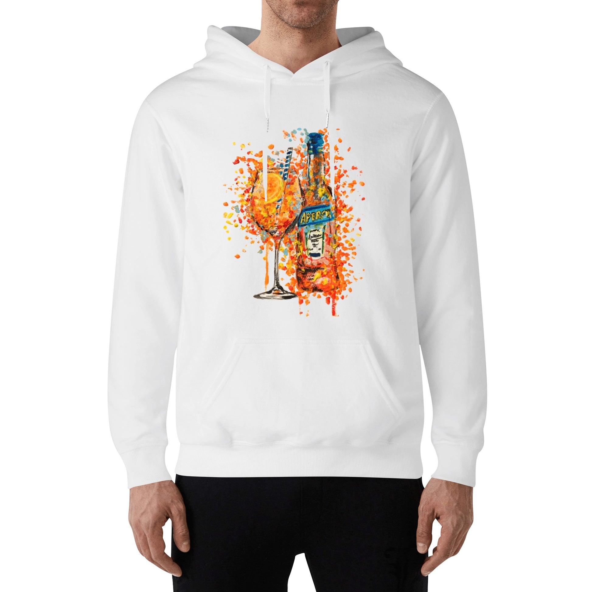 Hoodie Cotton Aperol carnival DrinkandArt