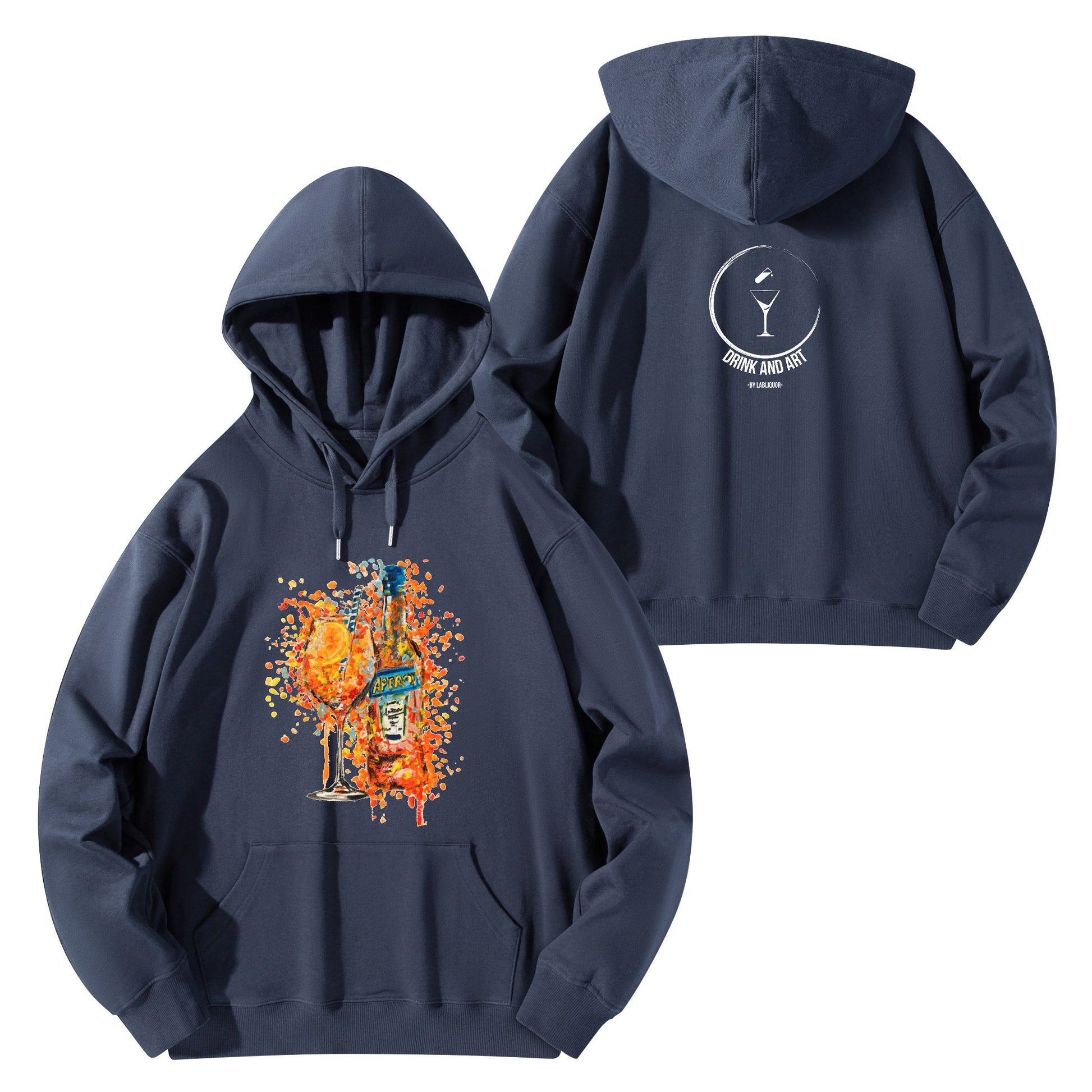 Hoodie Cotton Aperol carnival DrinkandArt