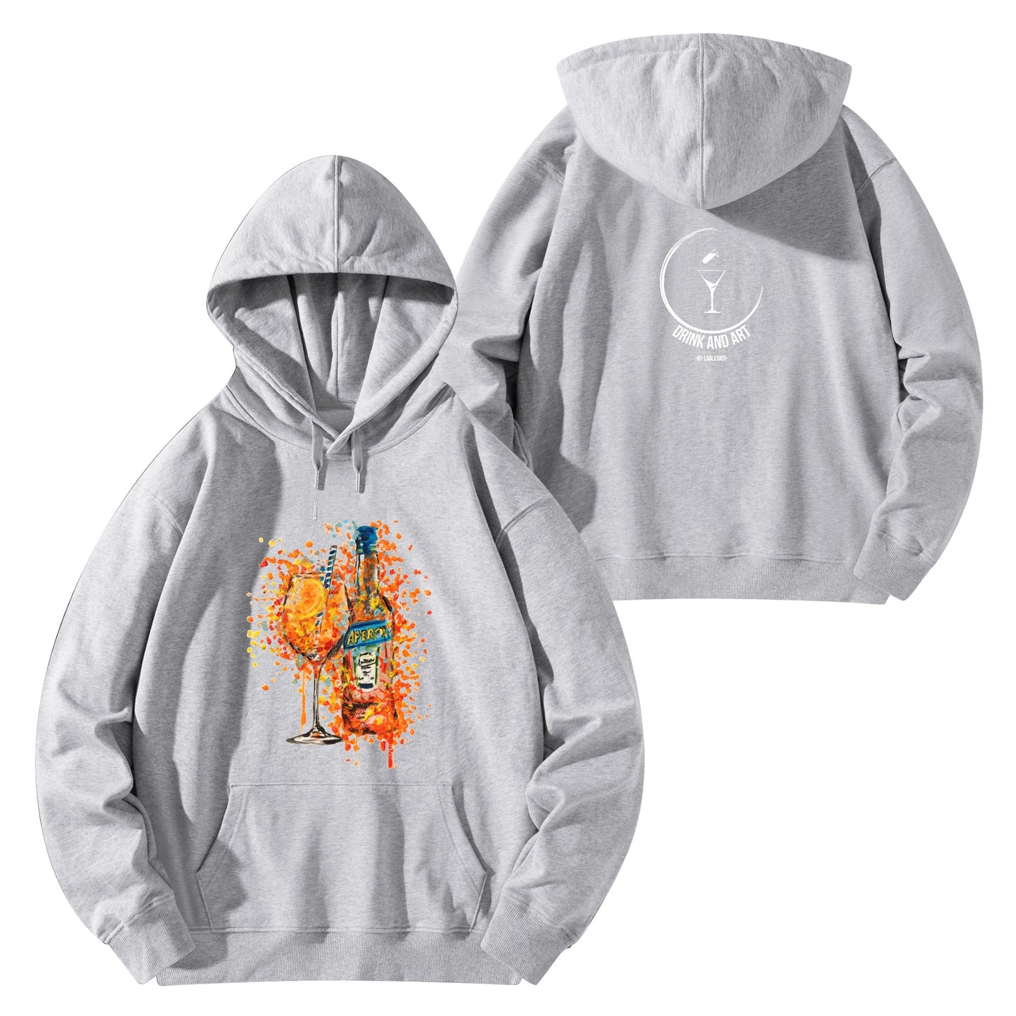 Hoodie Cotton Aperol carnival DrinkandArt