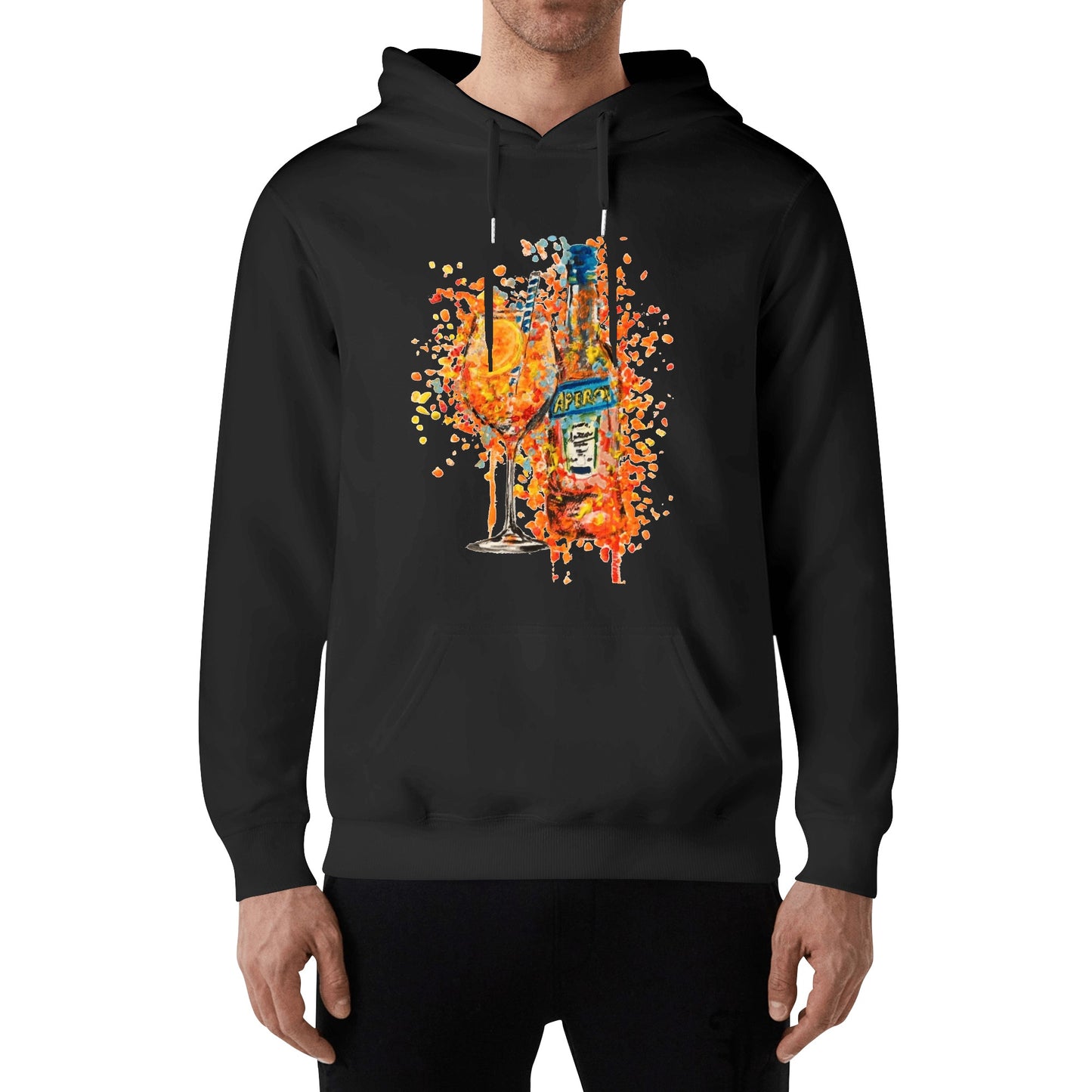 Hoodie Cotton Aperol carnival DrinkandArt