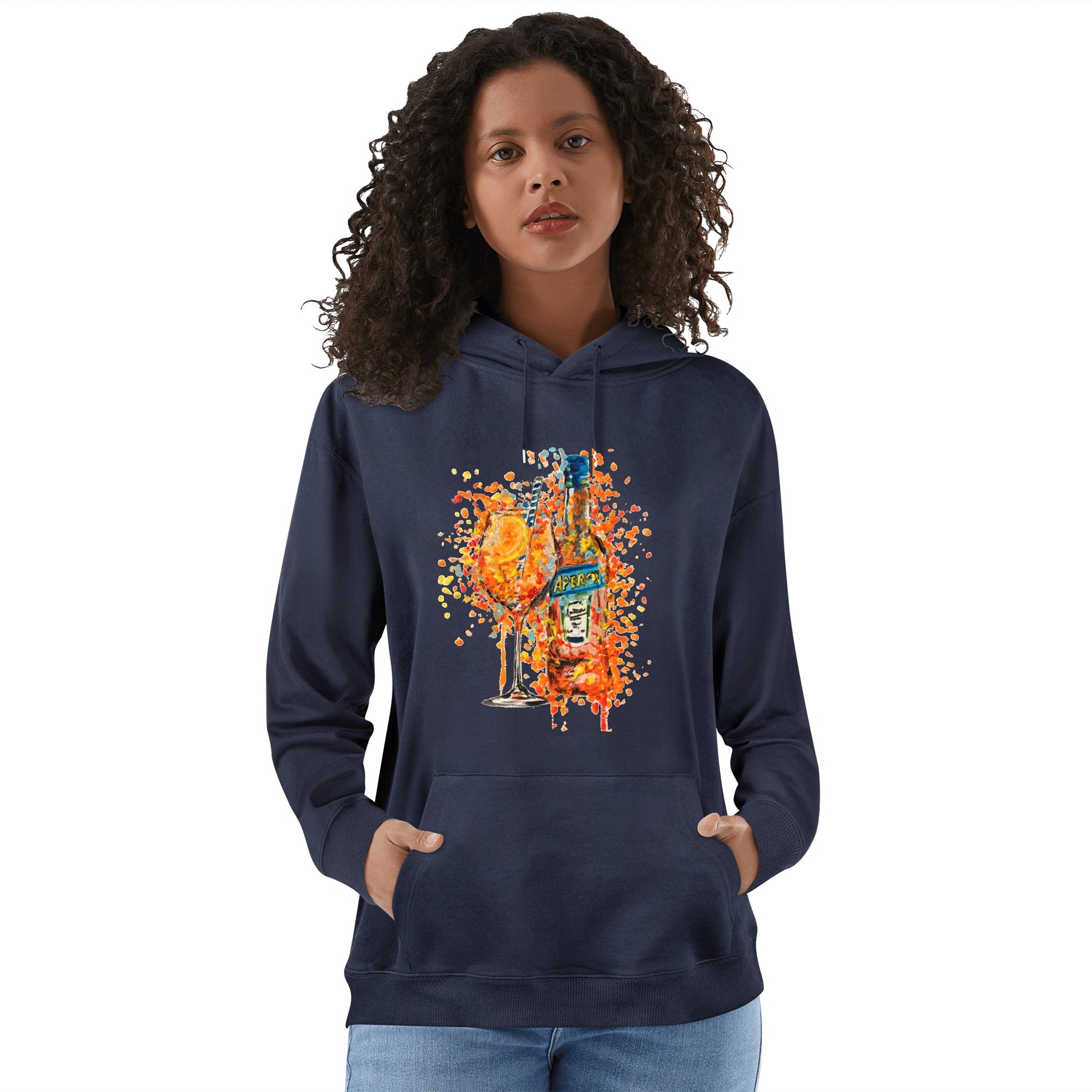 Hoodie Cotton Aperol carnival DrinkandArt