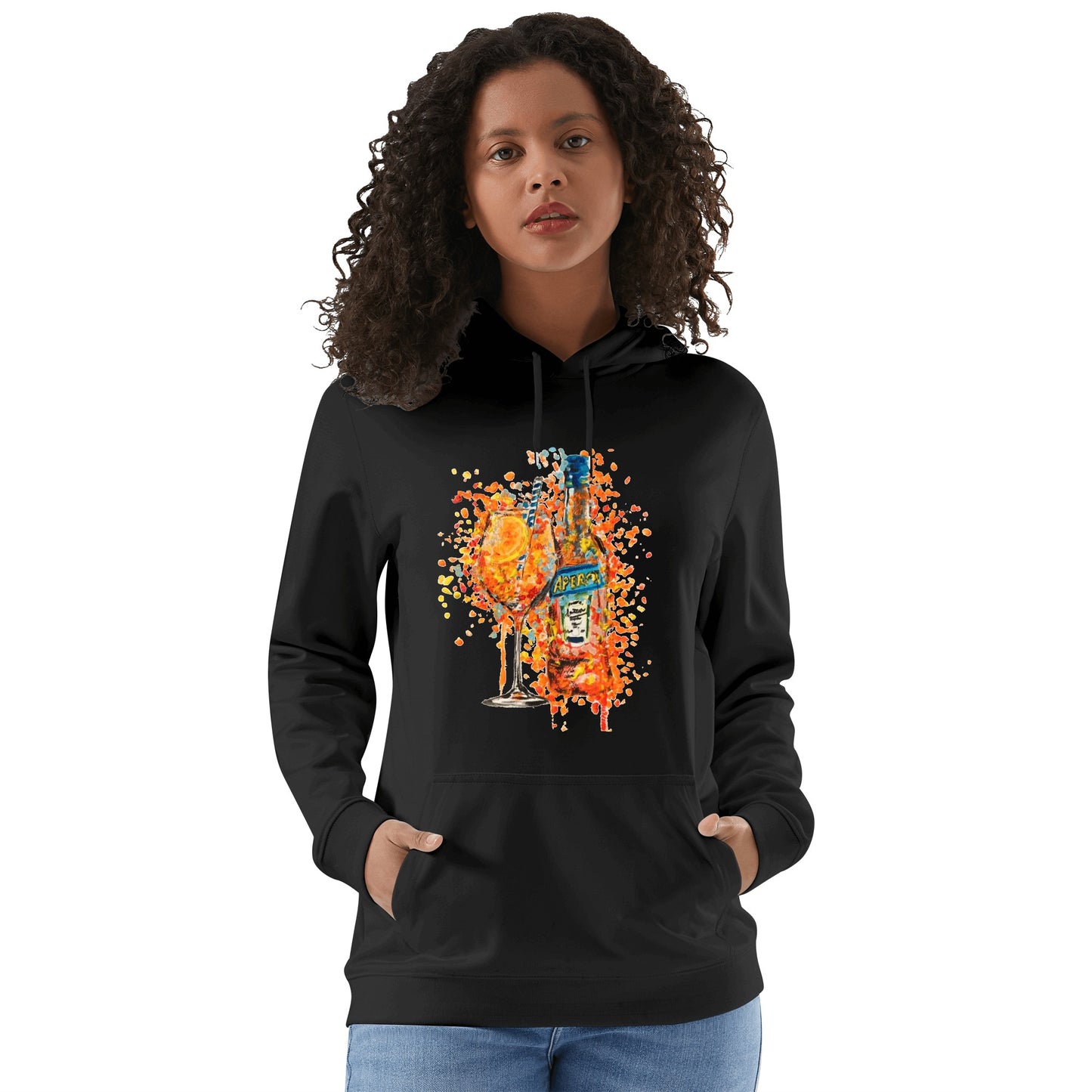 Hoodie Cotton Aperol carnival DrinkandArt