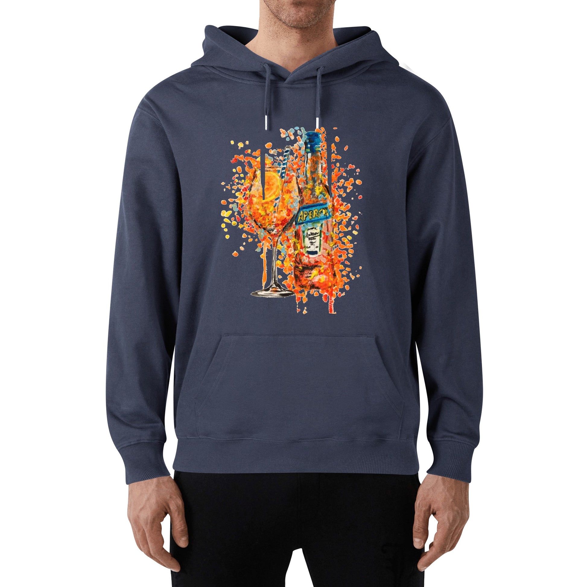 Hoodie Cotton Aperol carnival DrinkandArt