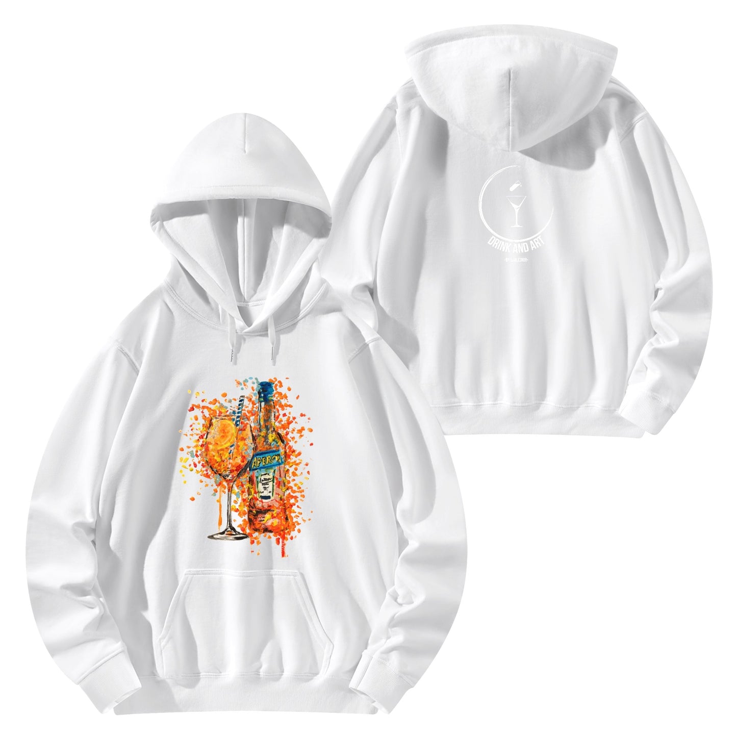 Hoodie Cotton Aperol carnival DrinkandArt