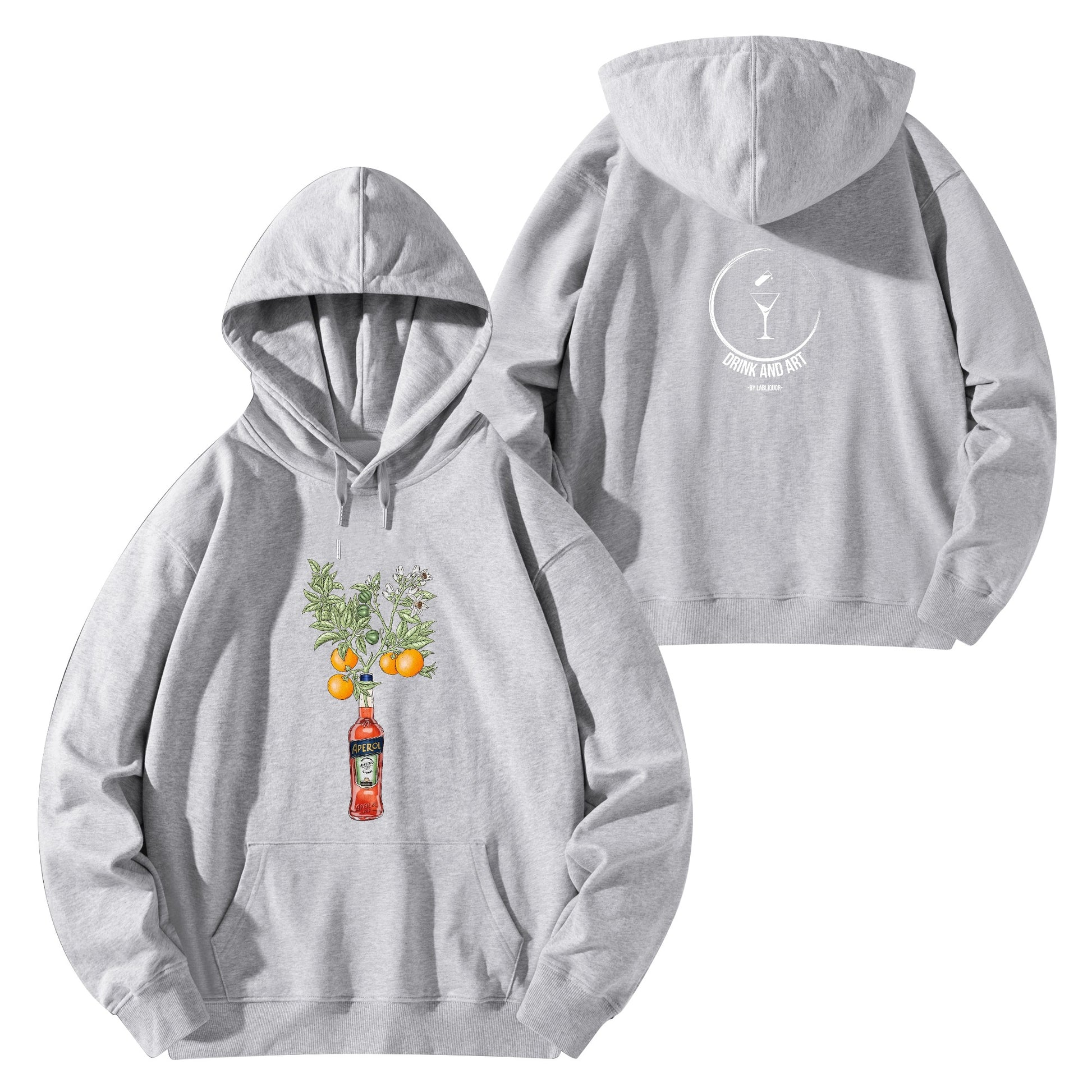 Hoodie Cotton Aperol orange tree DrinkandArt