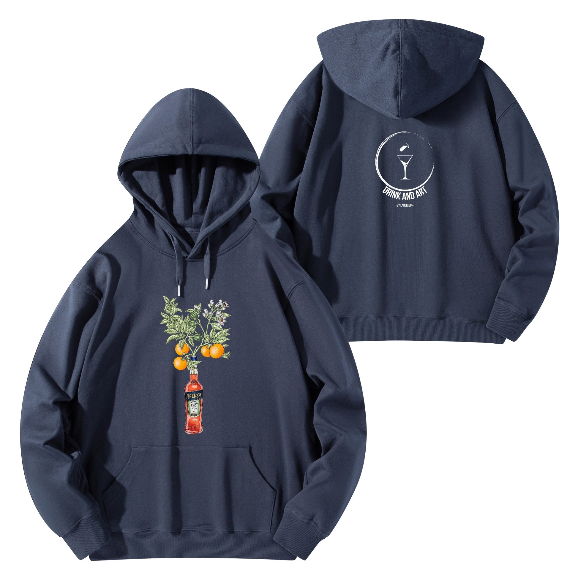 Hoodie Cotton Aperol orange tree DrinkandArt