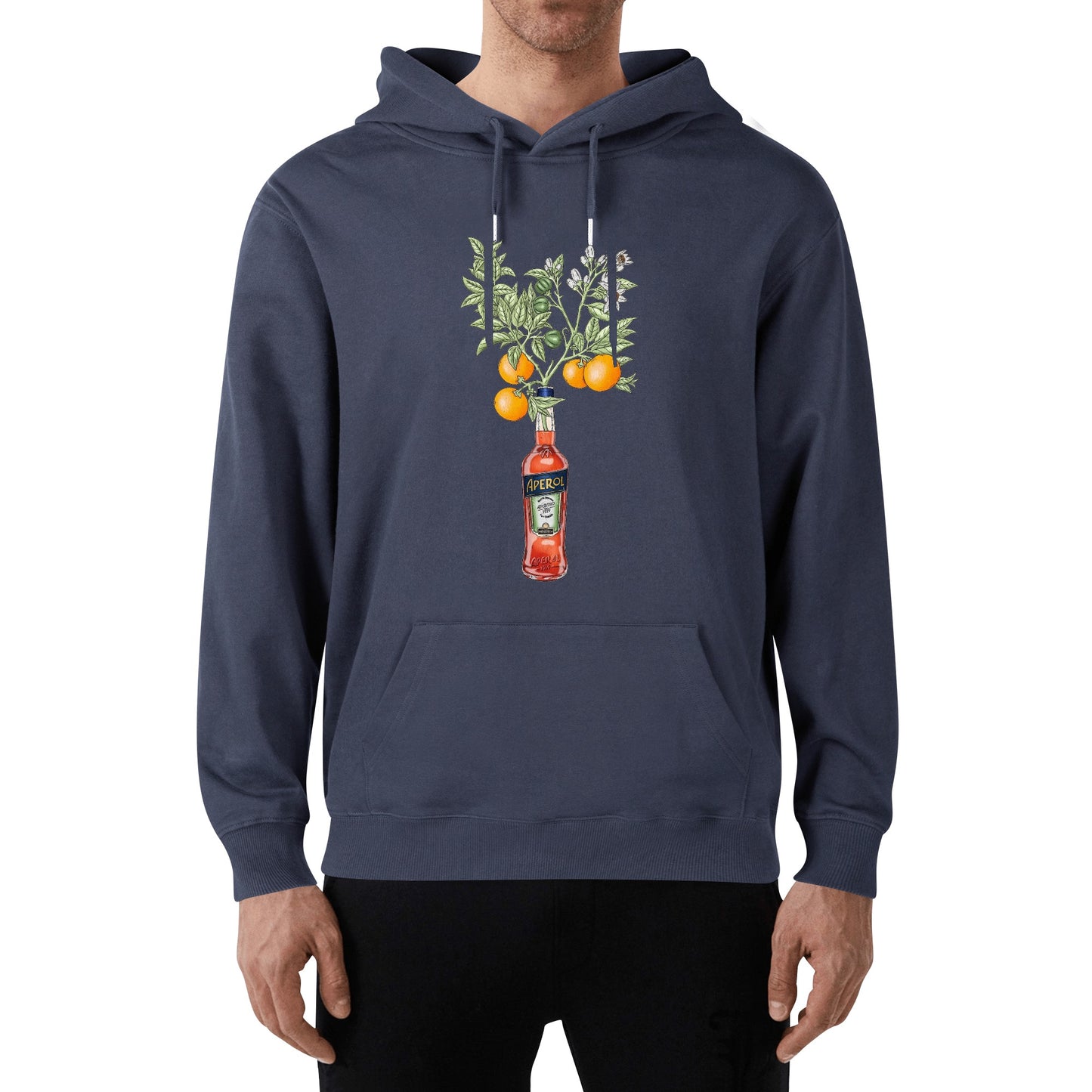 Hoodie Cotton Aperol orange tree DrinkandArt