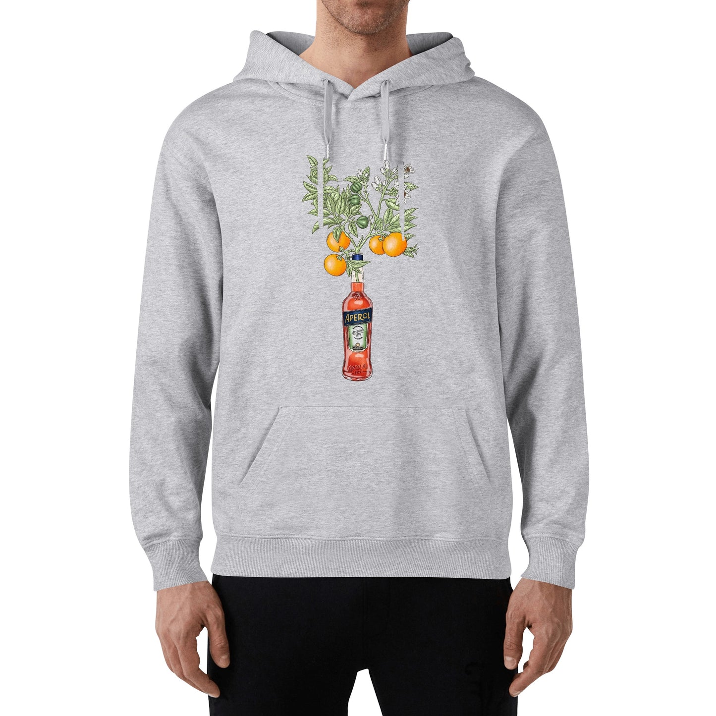 Hoodie Cotton Aperol orange tree DrinkandArt