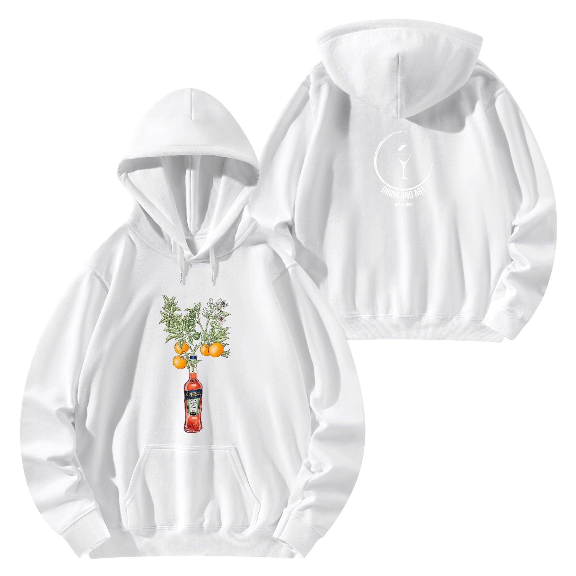 Hoodie Cotton Aperol orange tree DrinkandArt