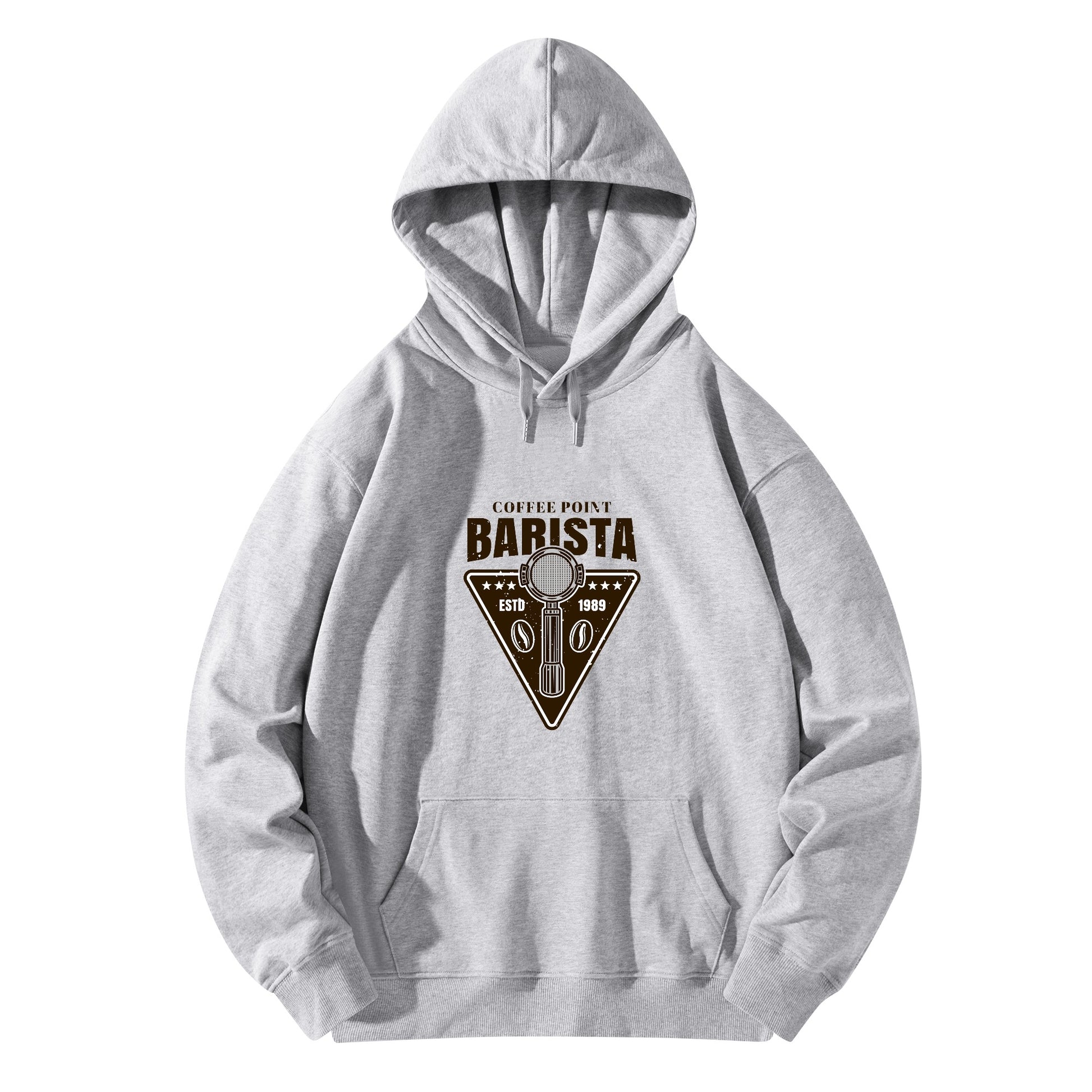 Hoodie Cotton barista coffe point logo DrinkandArt