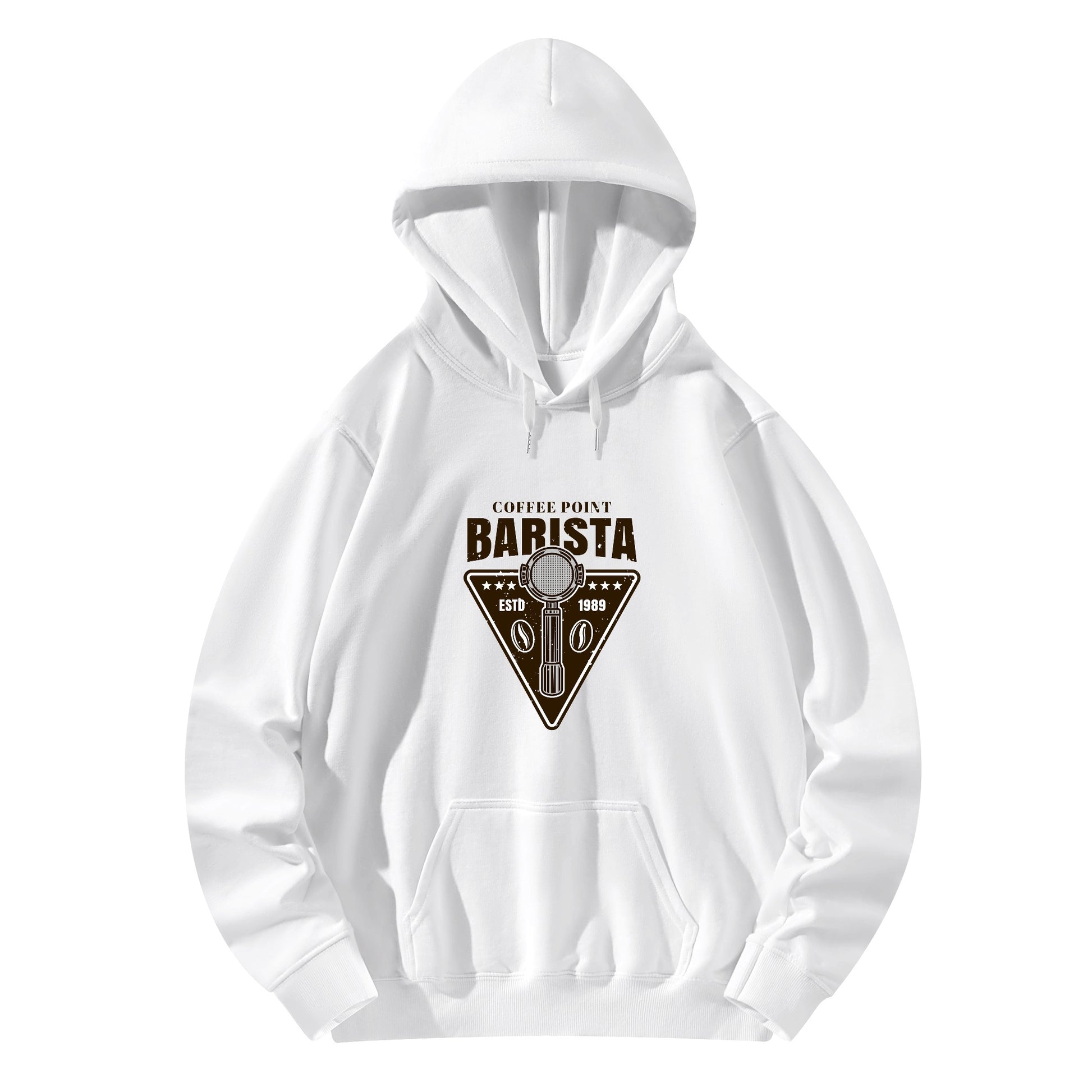 Hoodie Cotton barista coffe point logo DrinkandArt