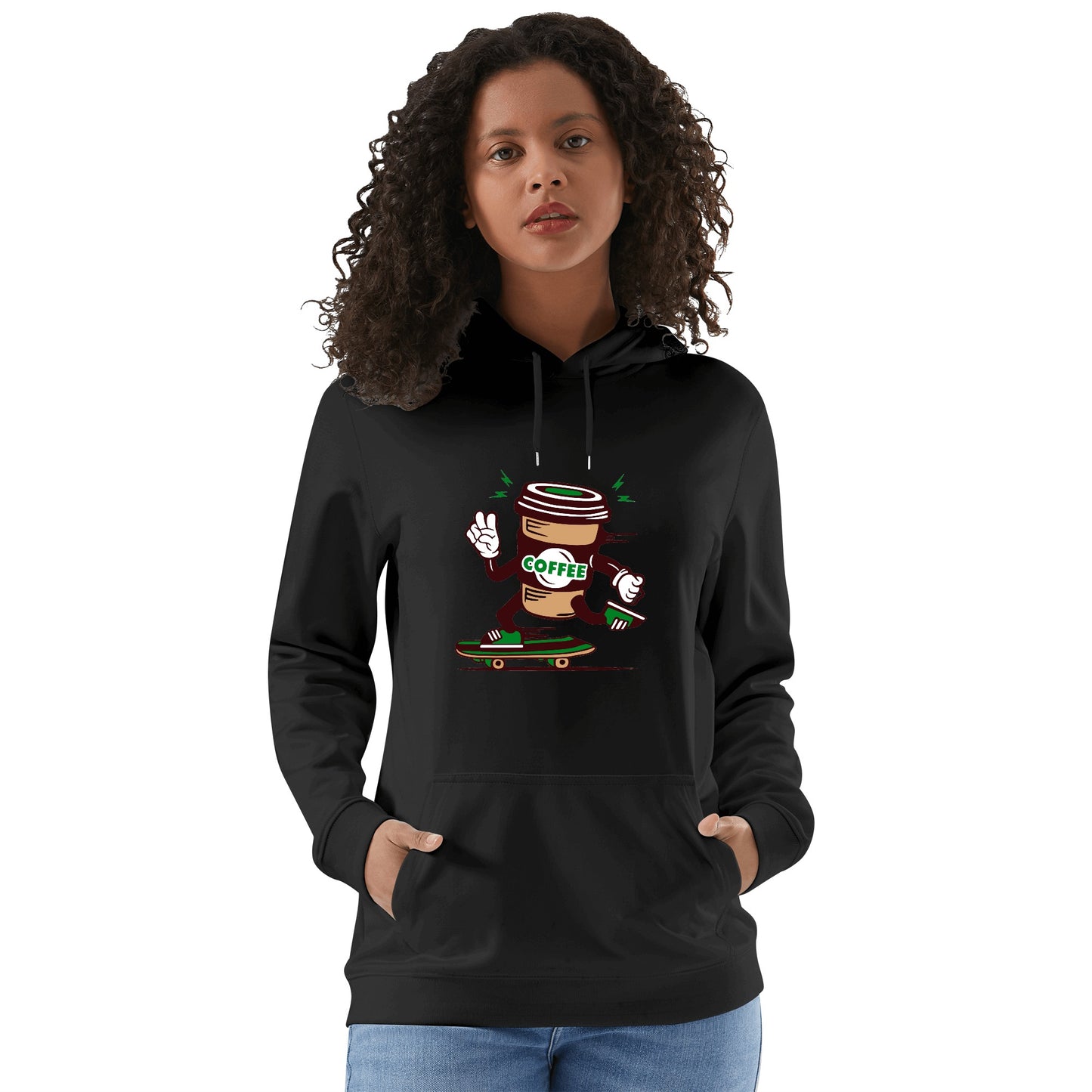 Hoodie Cotton coffee cup skateboarding DrinkandArt