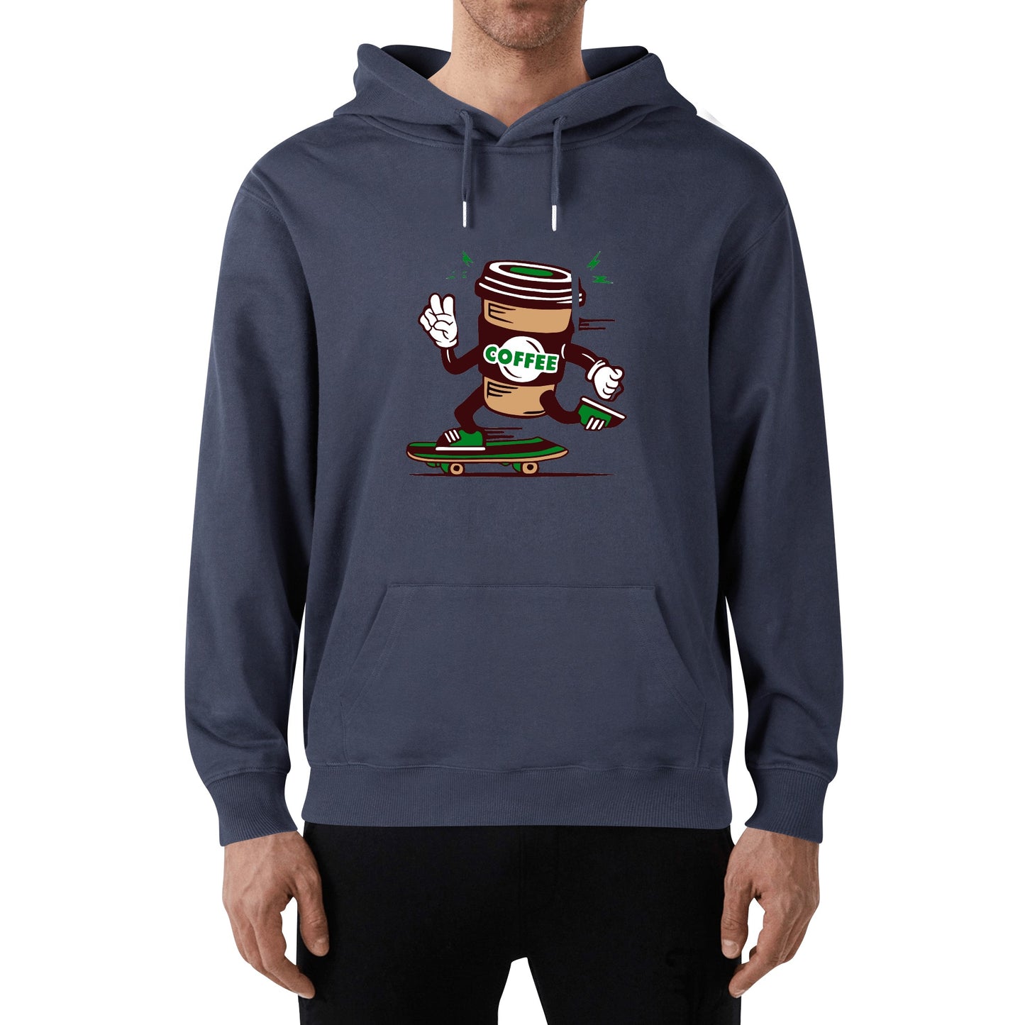 Hoodie Cotton coffee cup skateboarding DrinkandArt