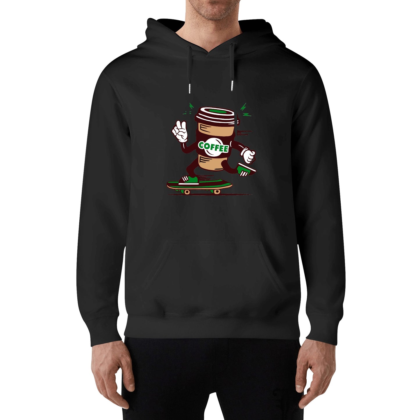 Hoodie Cotton coffee cup skateboarding DrinkandArt