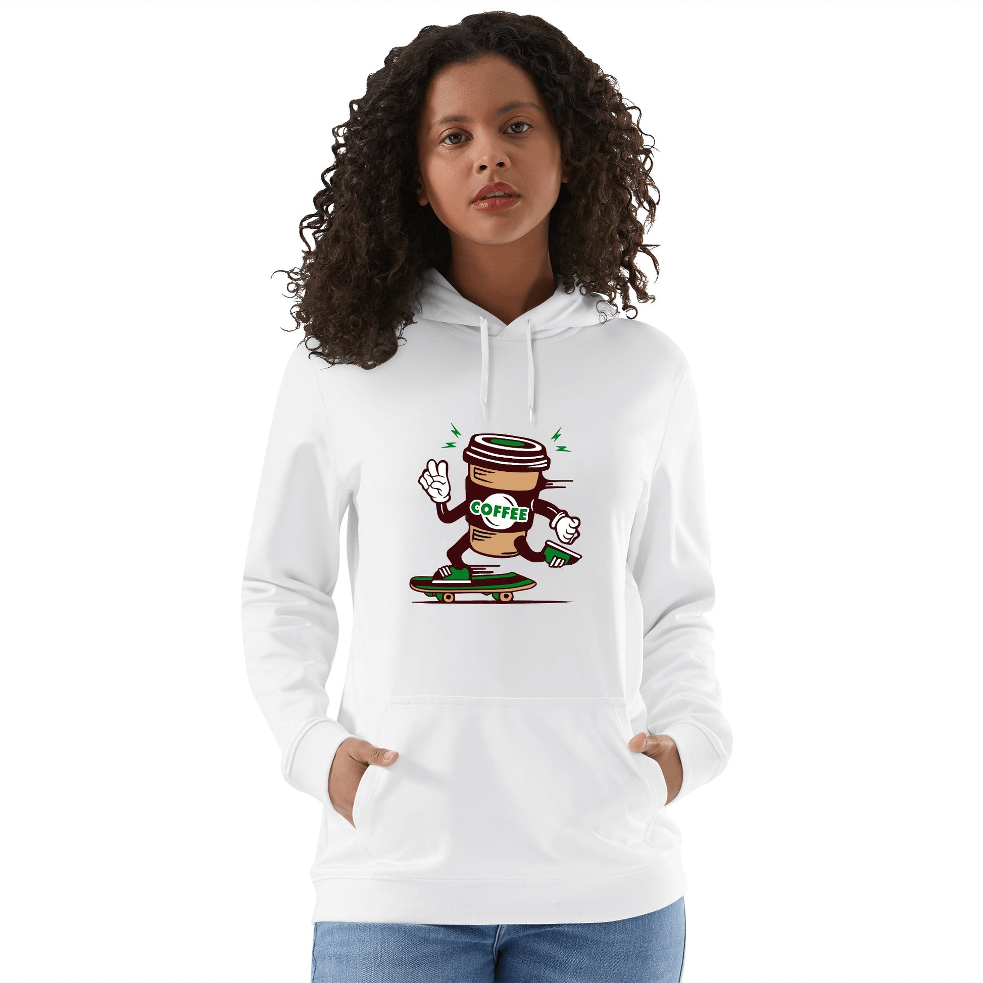 Hoodie Cotton coffee cup skateboarding DrinkandArt