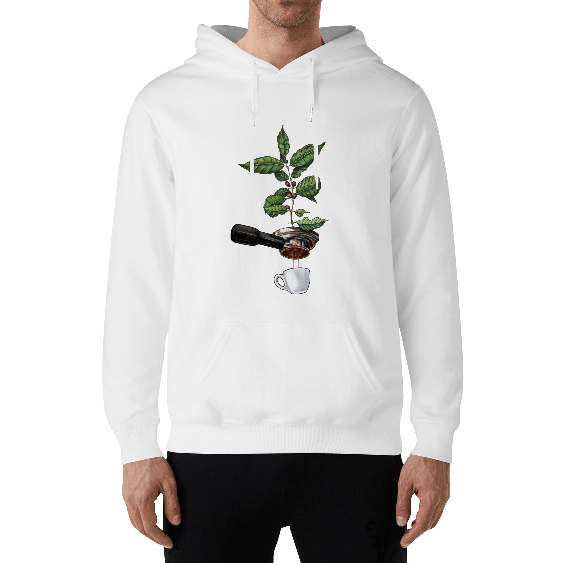 Hoodie Cotton espresso coffee tree DrinkandArt