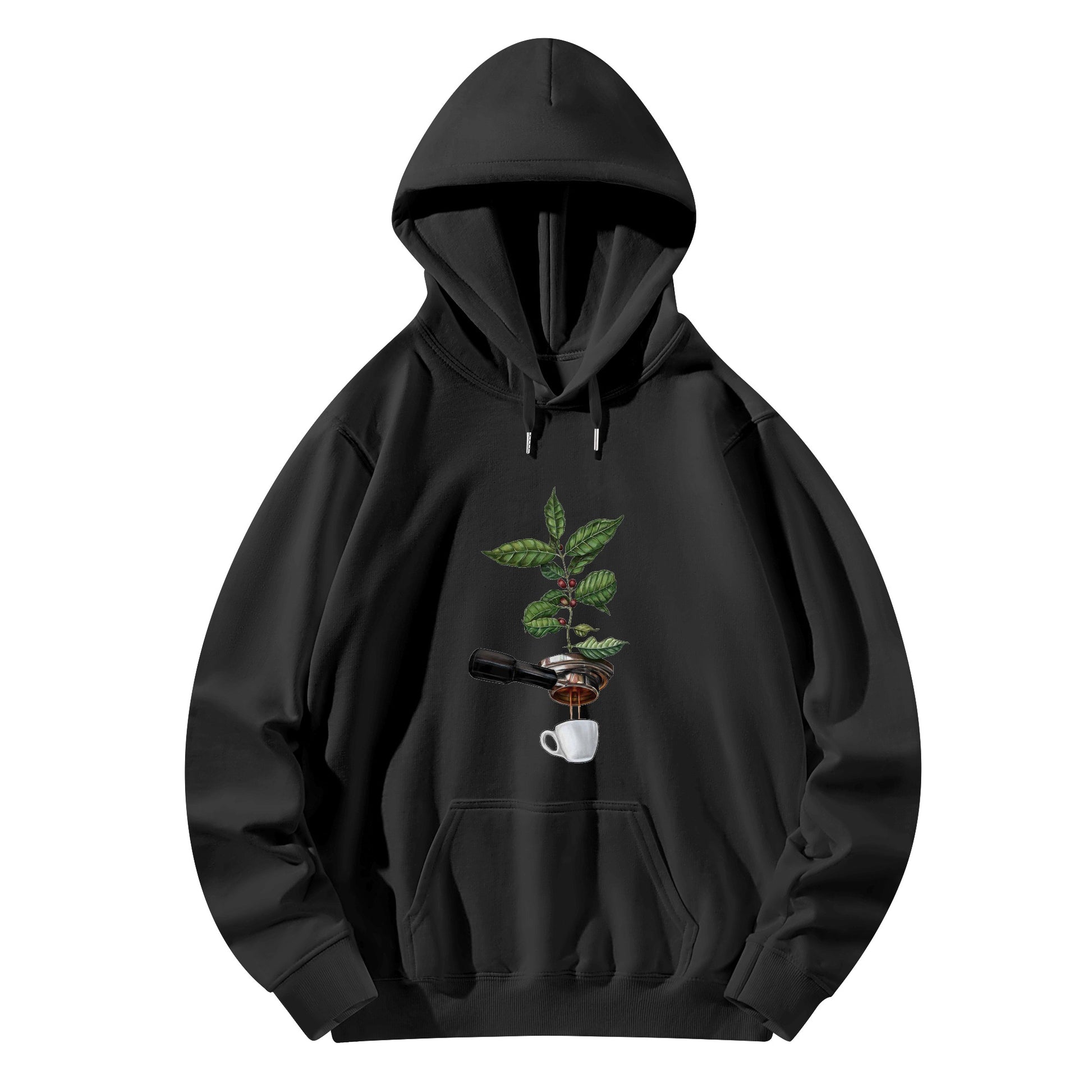 Hoodie Cotton espresso coffee tree DrinkandArt