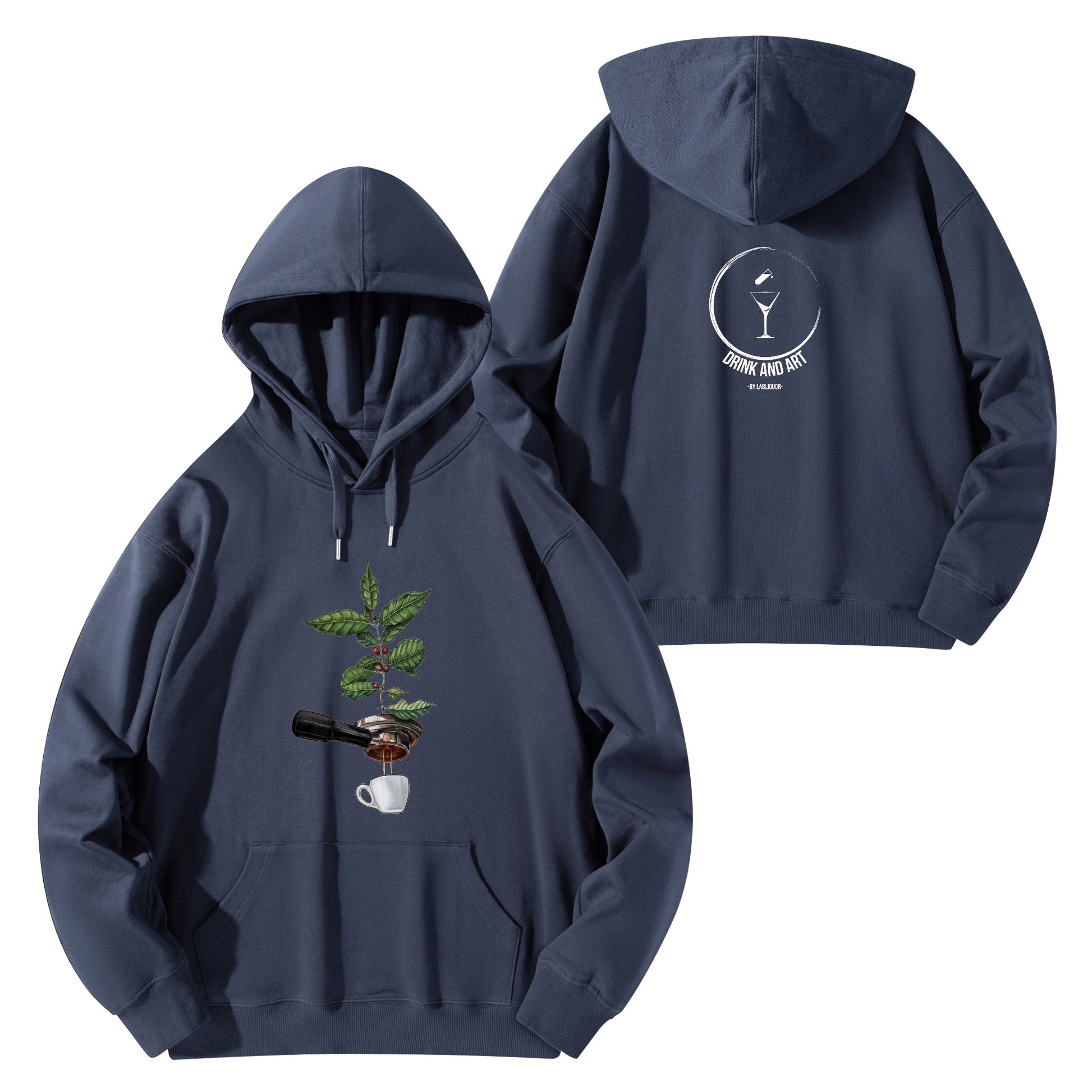 Hoodie Cotton espresso coffee tree DrinkandArt