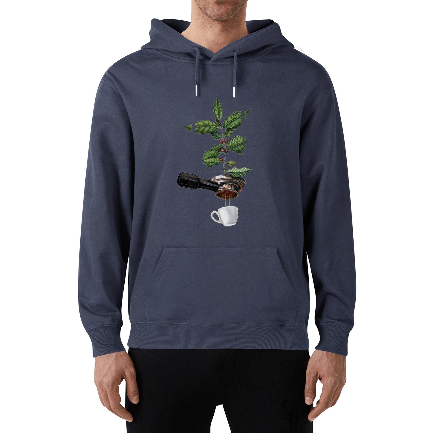 Hoodie Cotton espresso coffee tree DrinkandArt