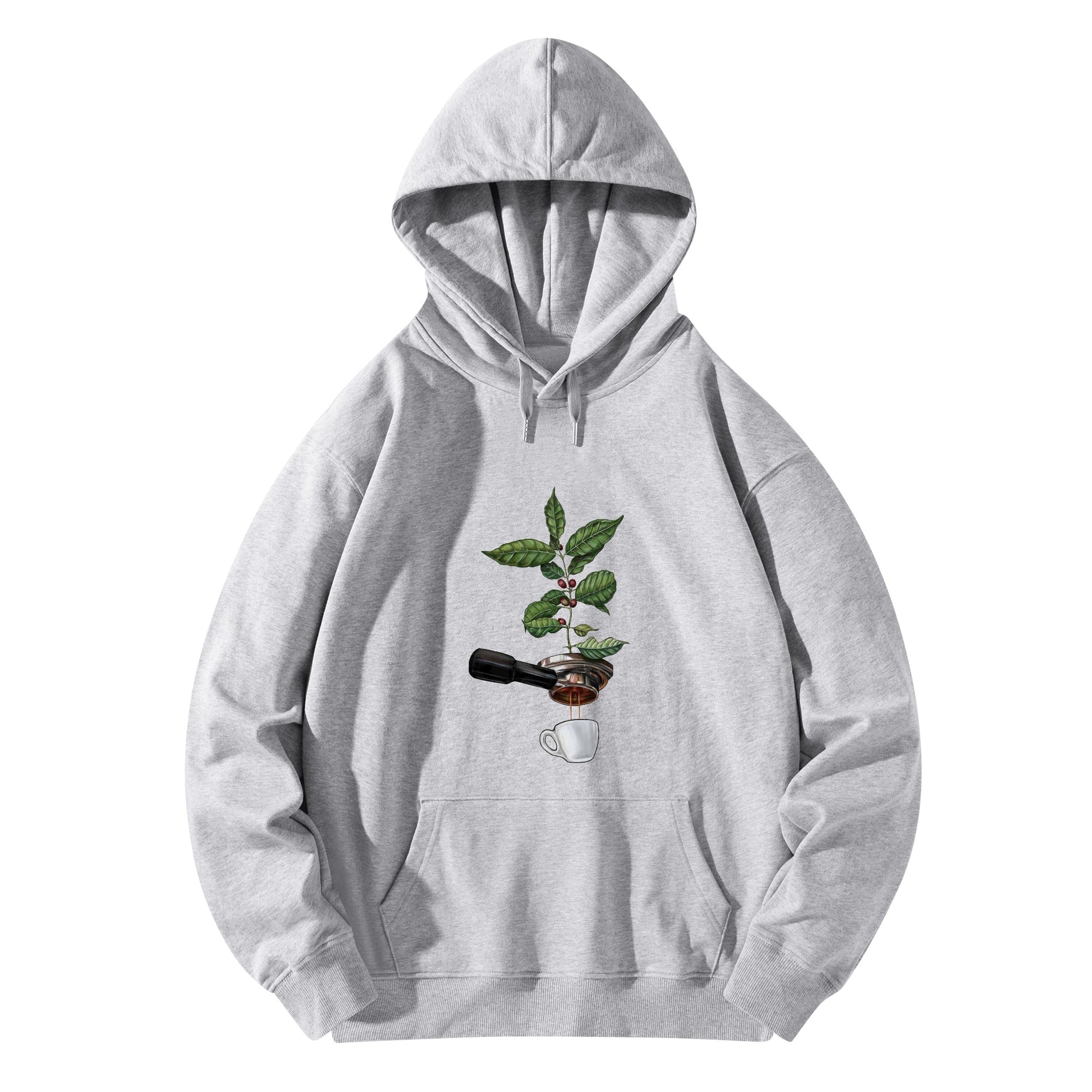 Hoodie Cotton espresso coffee tree DrinkandArt