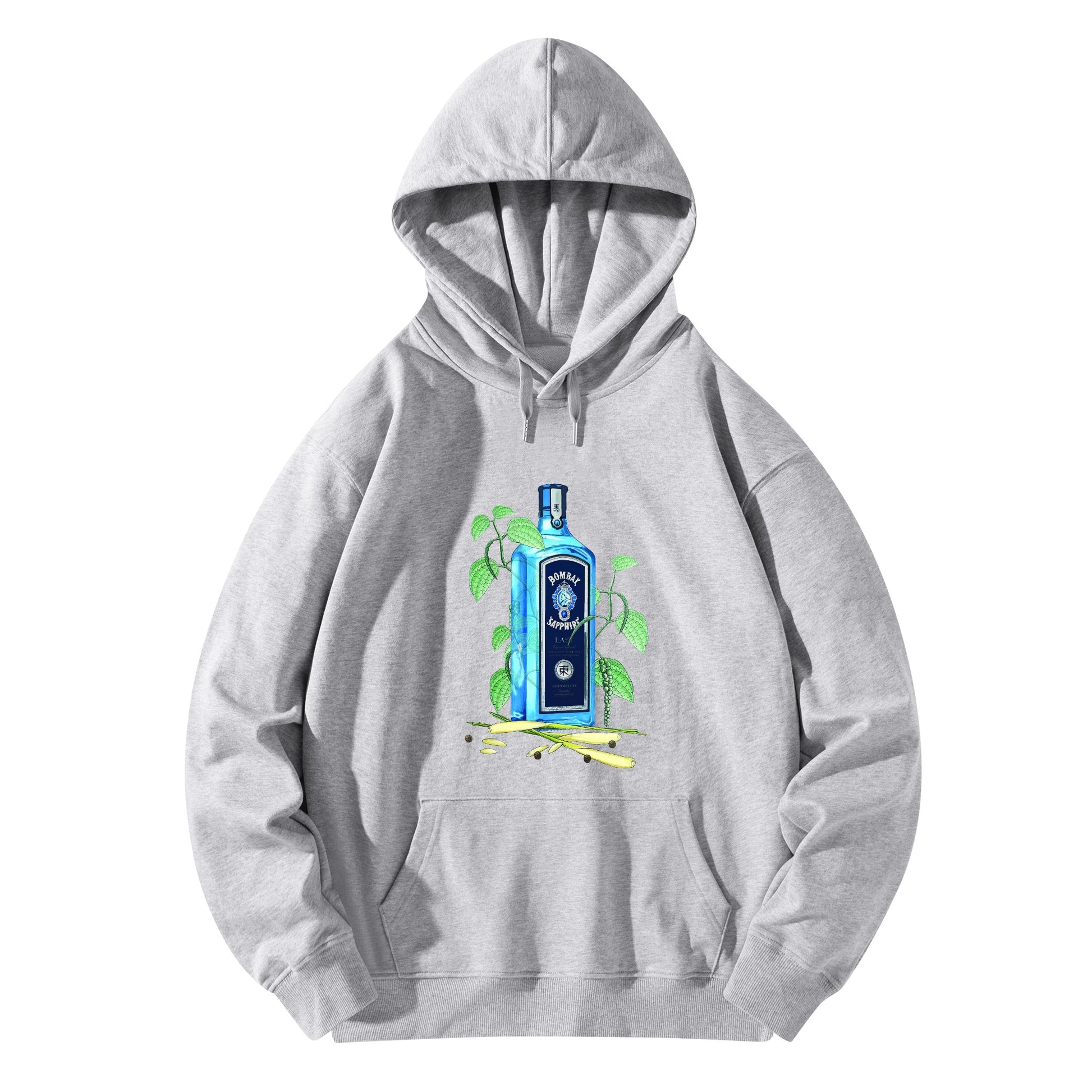 Hoodie Cotton gin Bombay Sapphire floral art DrinkandArt