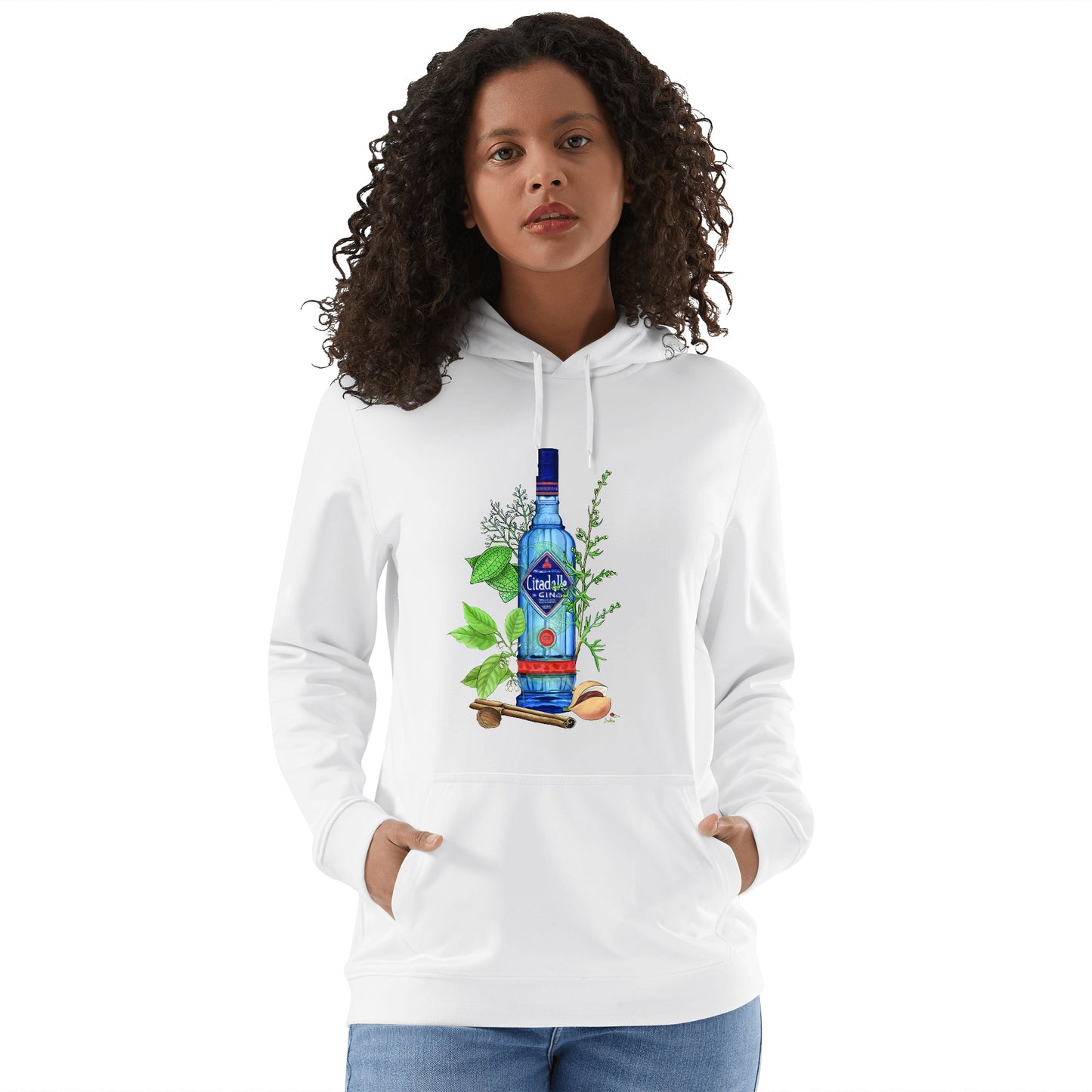 Hoodie Cotton gin Citadelle floral art DrinkandArt