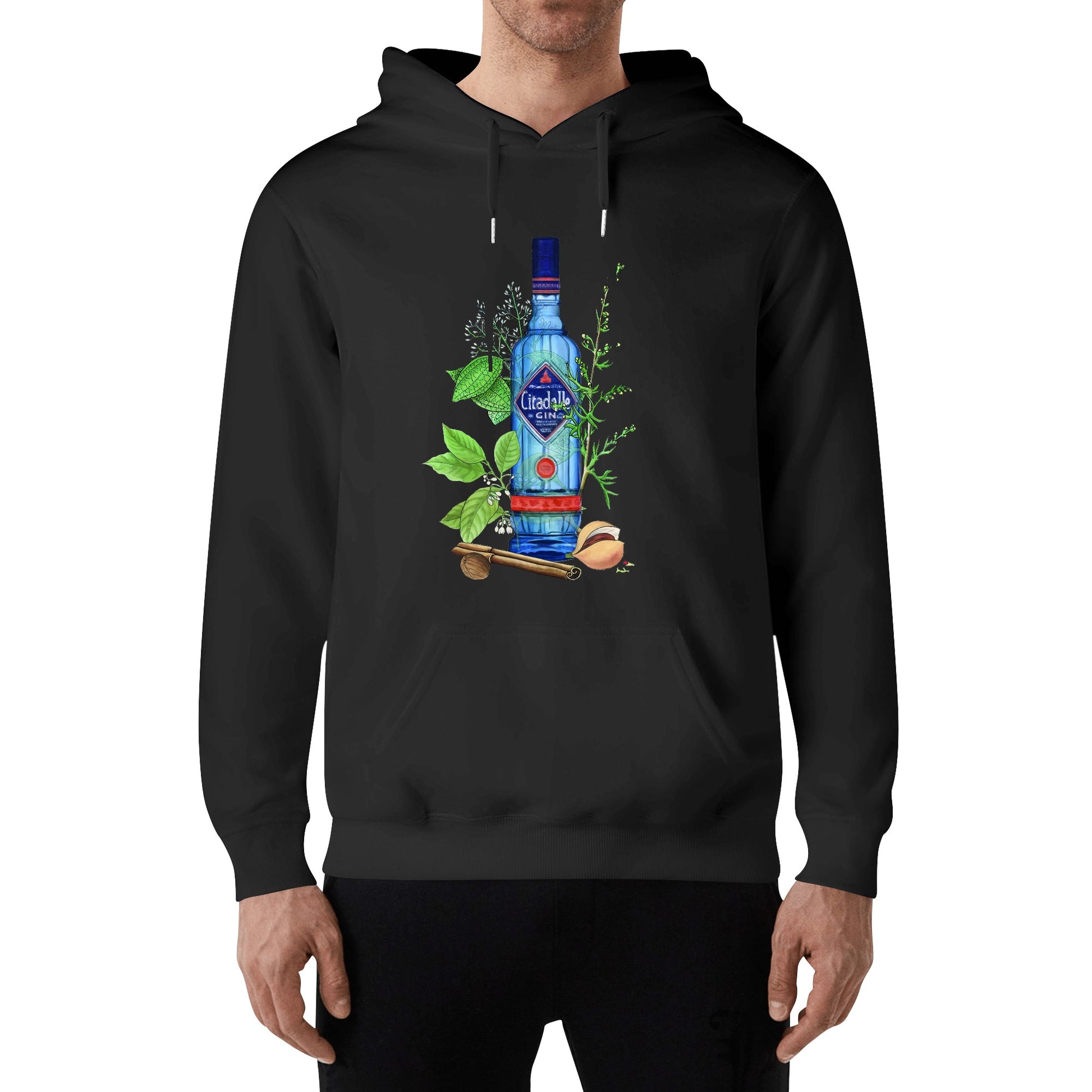 Hoodie Cotton gin Citadelle floral art DrinkandArt