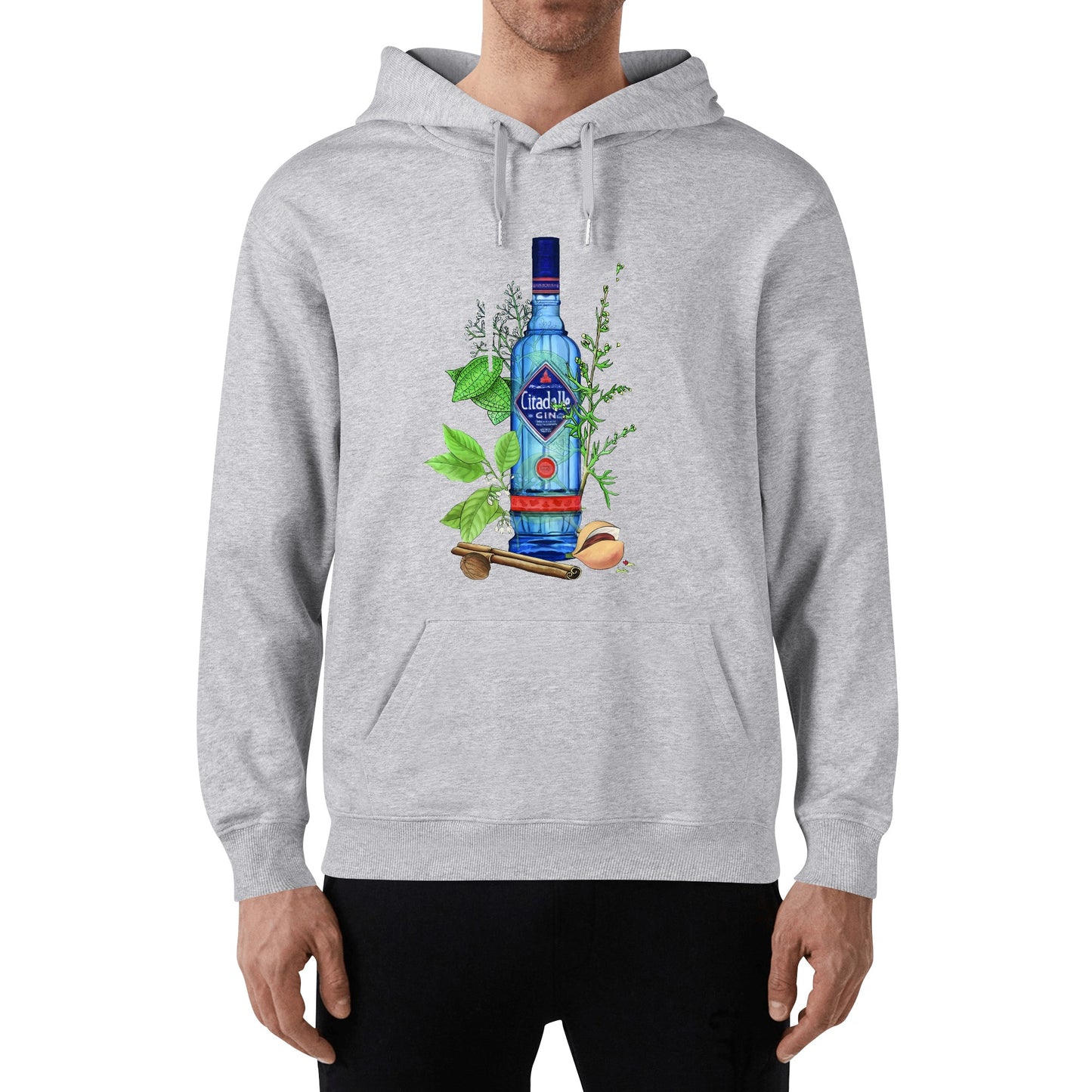 Hoodie Cotton gin Citadelle floral art DrinkandArt