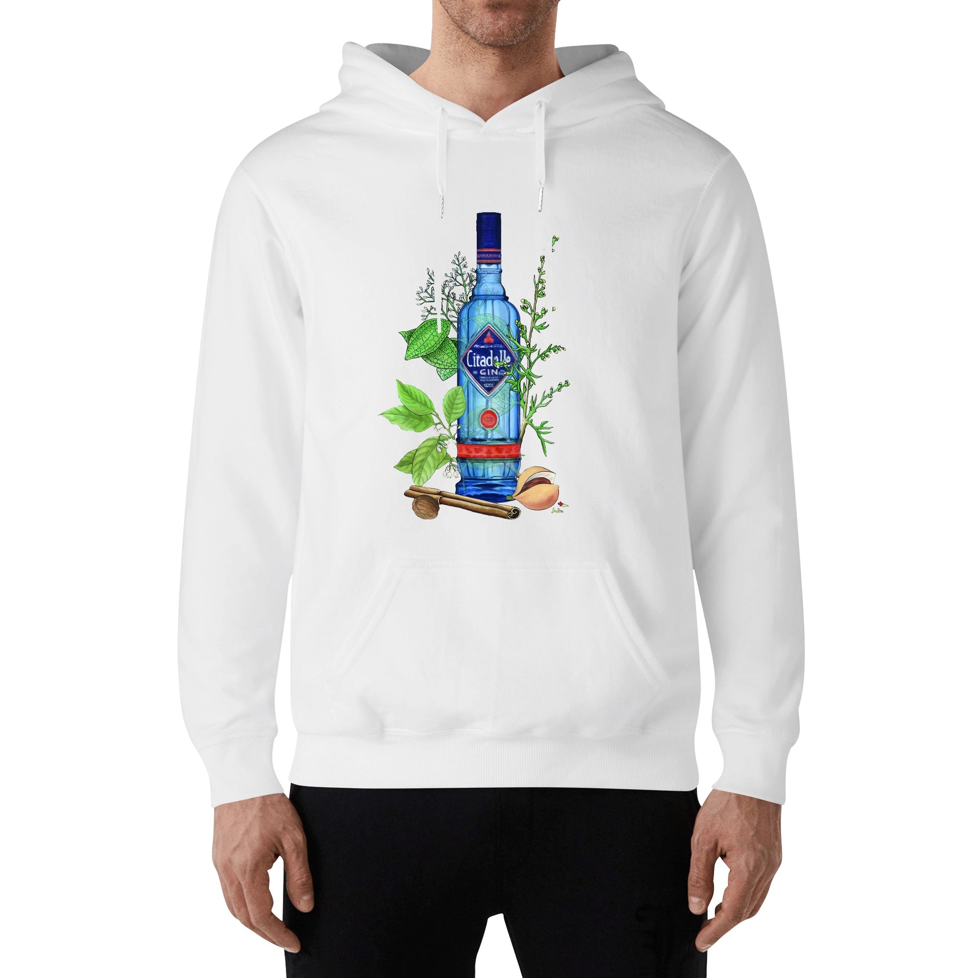 Hoodie Cotton gin Citadelle floral art DrinkandArt