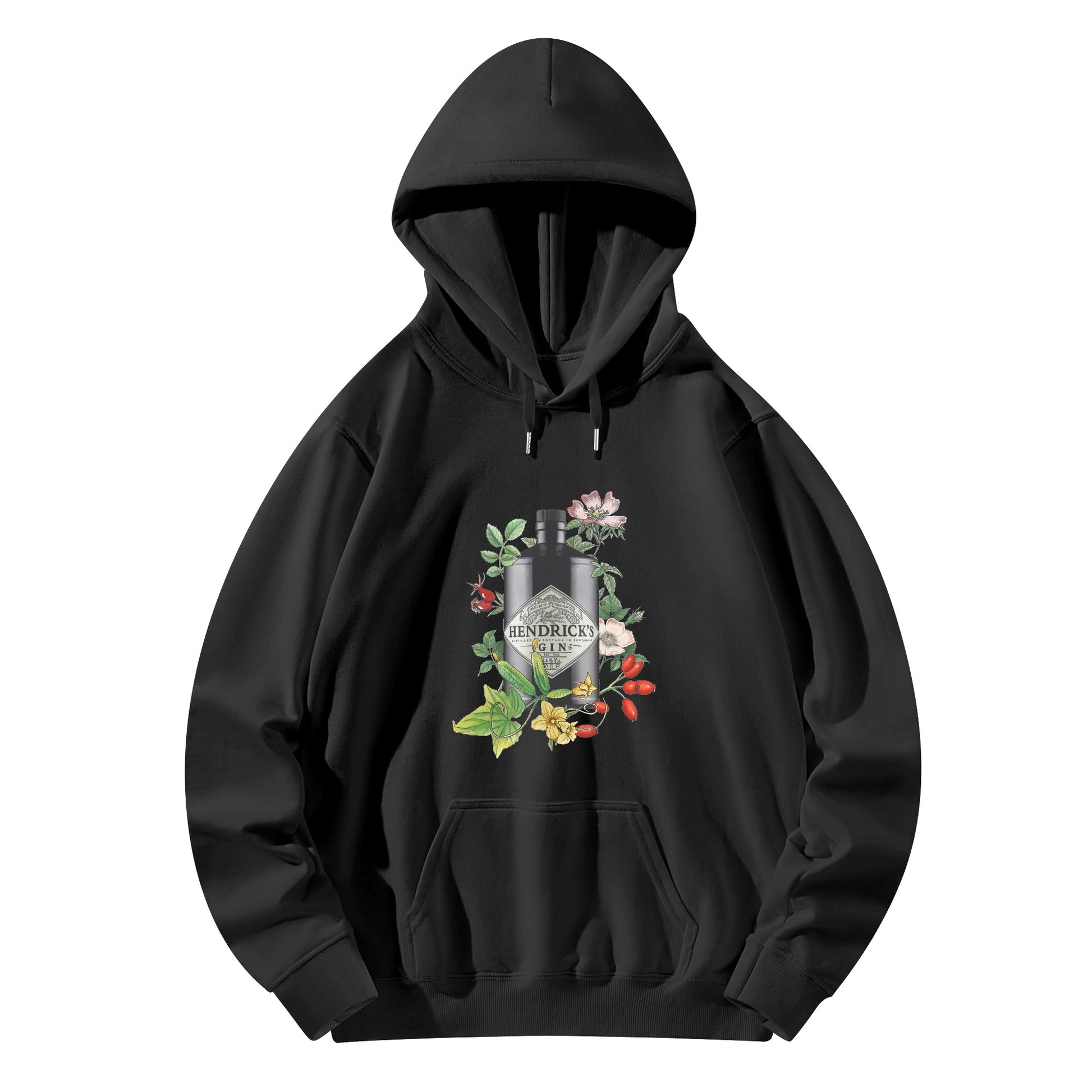 Hoodie Cotton gin Hendrick's floral art DrinkandArt