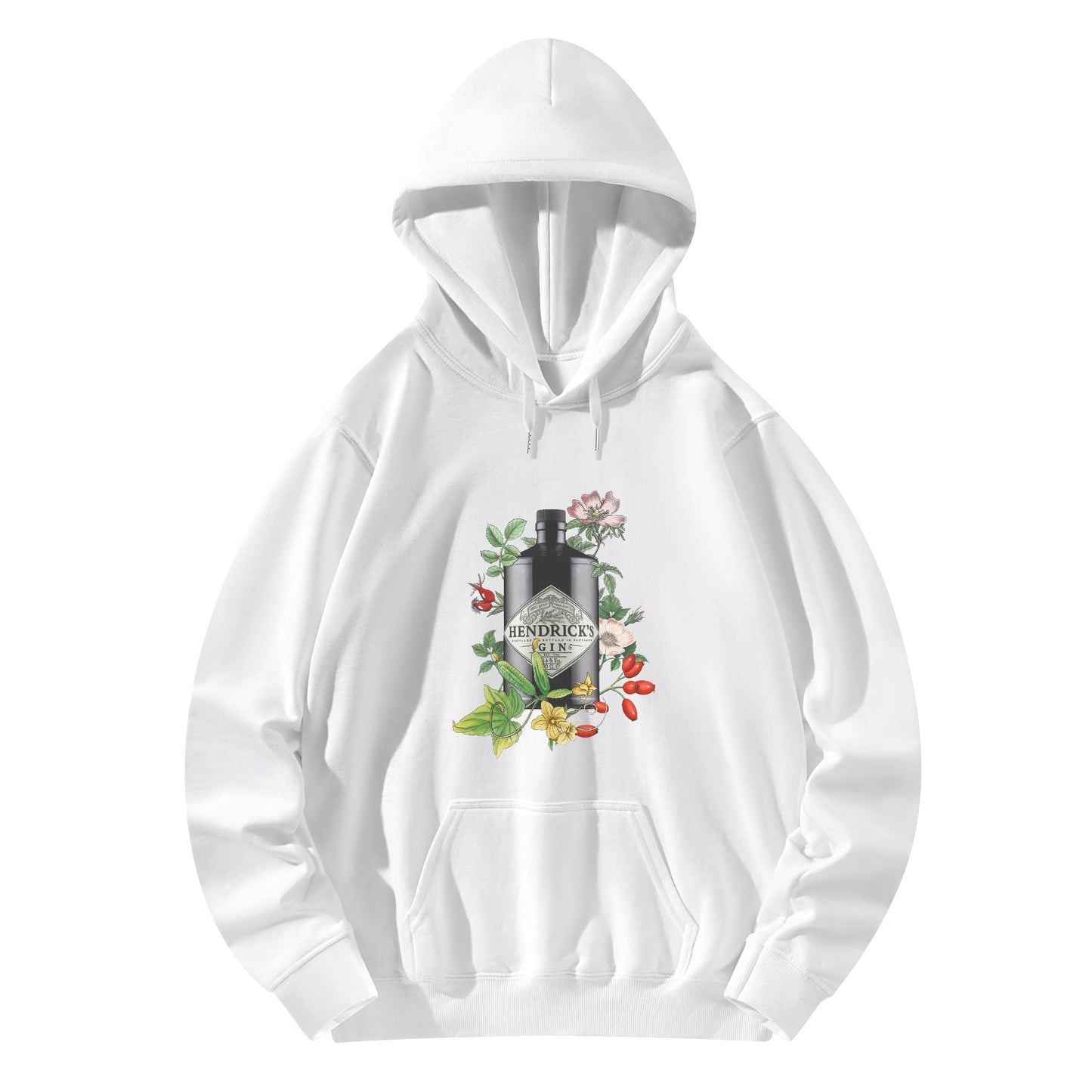 Hoodie Cotton gin Hendrick's floral art DrinkandArt