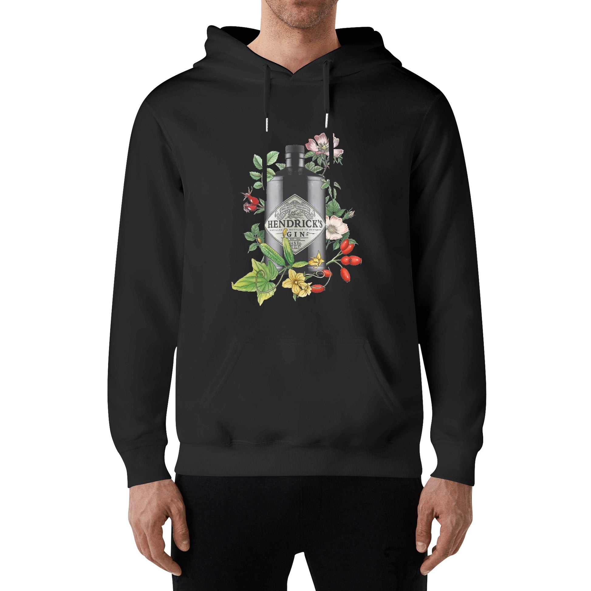 Hoodie Cotton gin Hendrick's floral art DrinkandArt