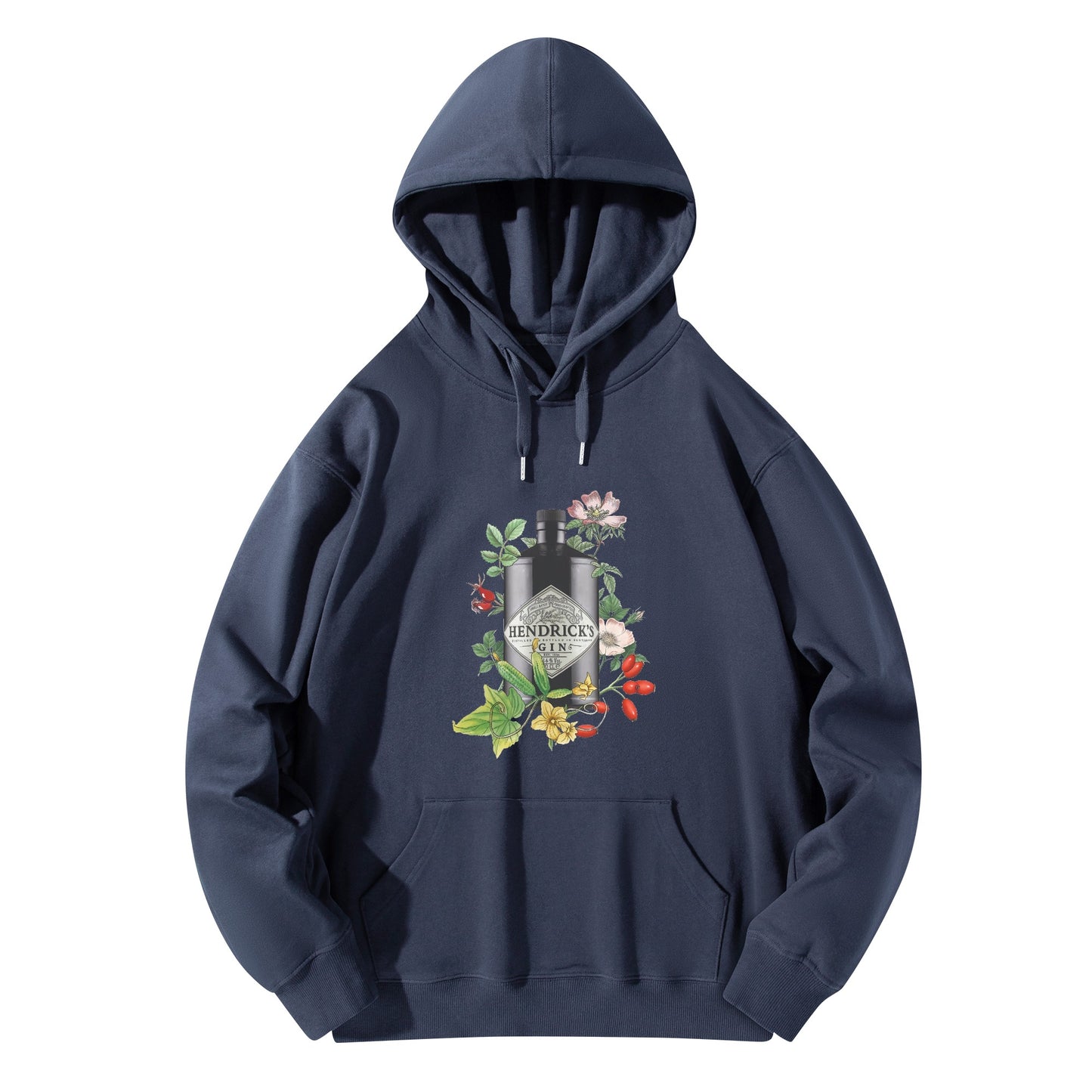 Hoodie Cotton gin Hendrick's floral art DrinkandArt