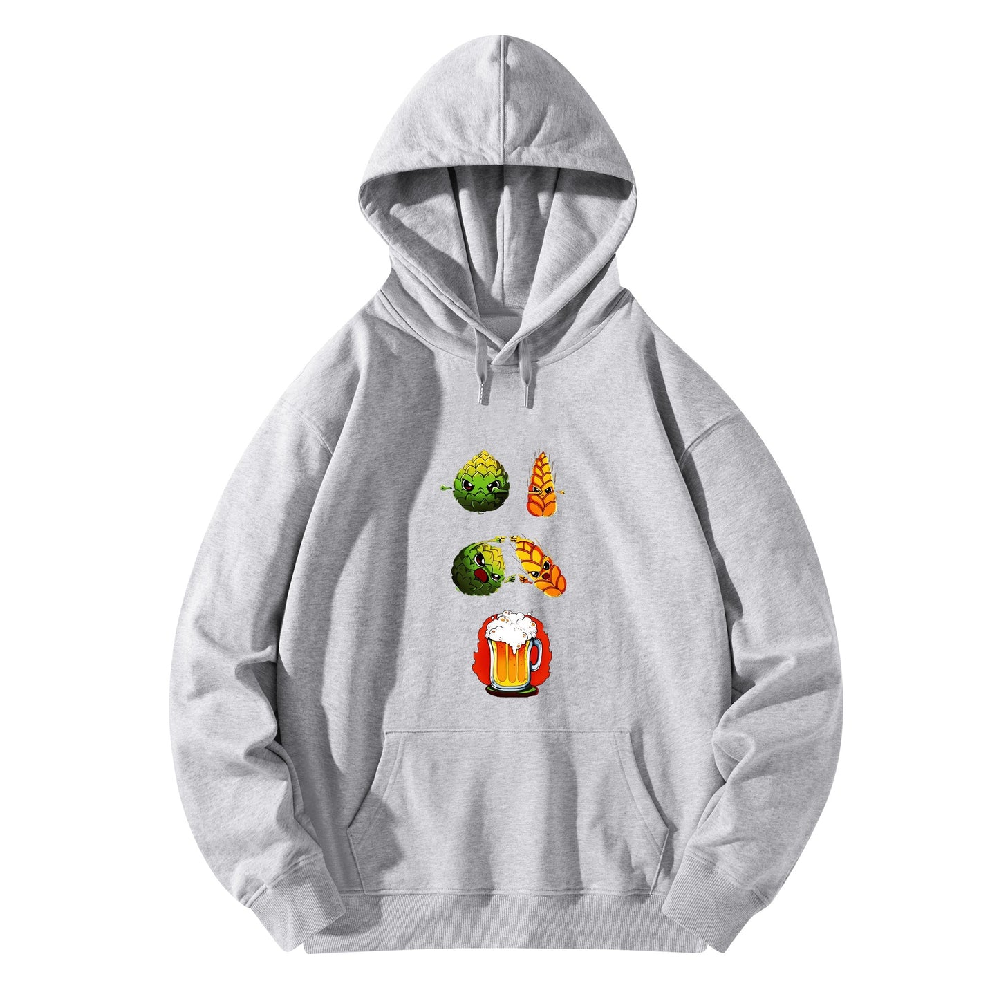 Hoodie Cotton hops plus wheat equals beer, satire DBZ DrinkandArt