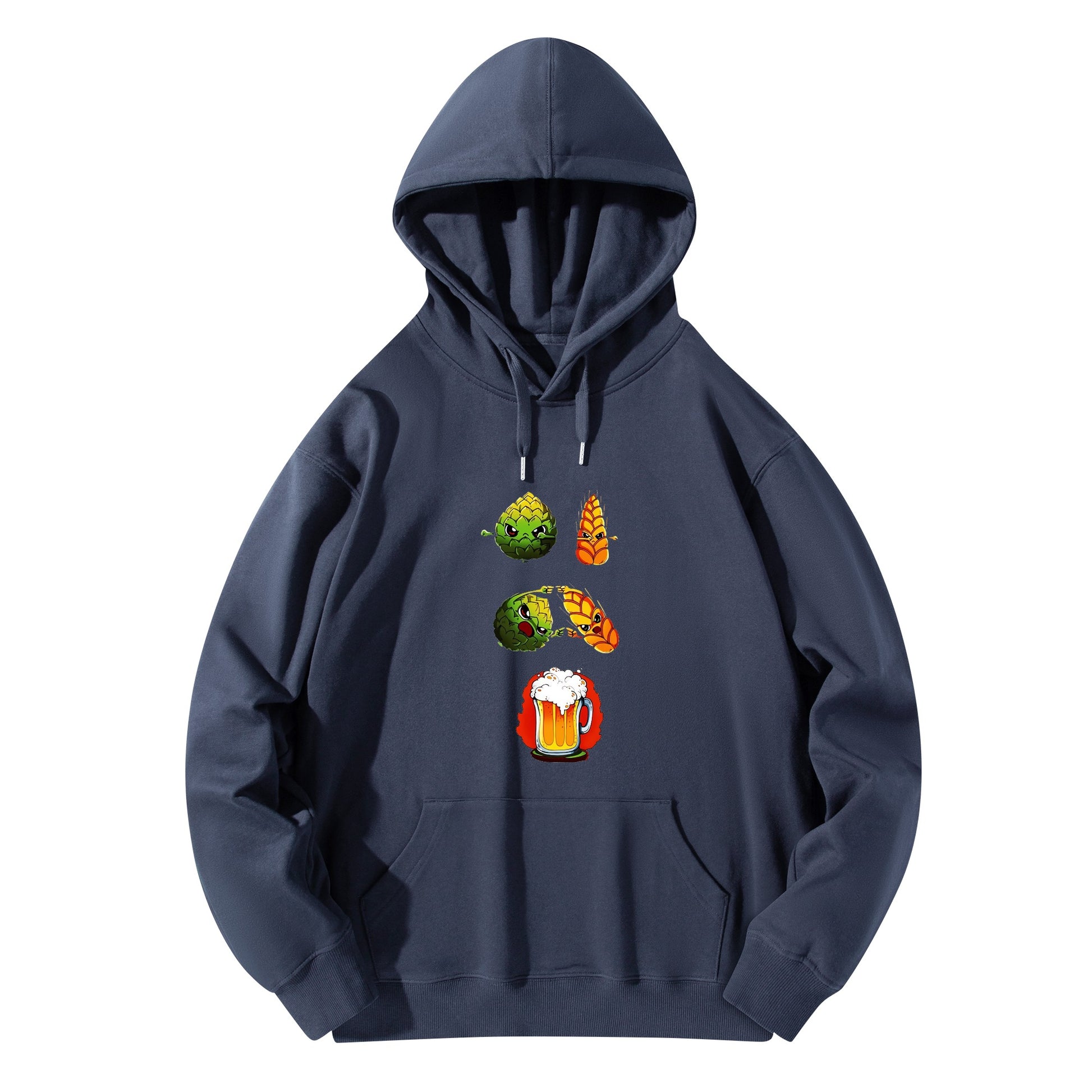 Hoodie Cotton hops plus wheat equals beer, satire DBZ DrinkandArt